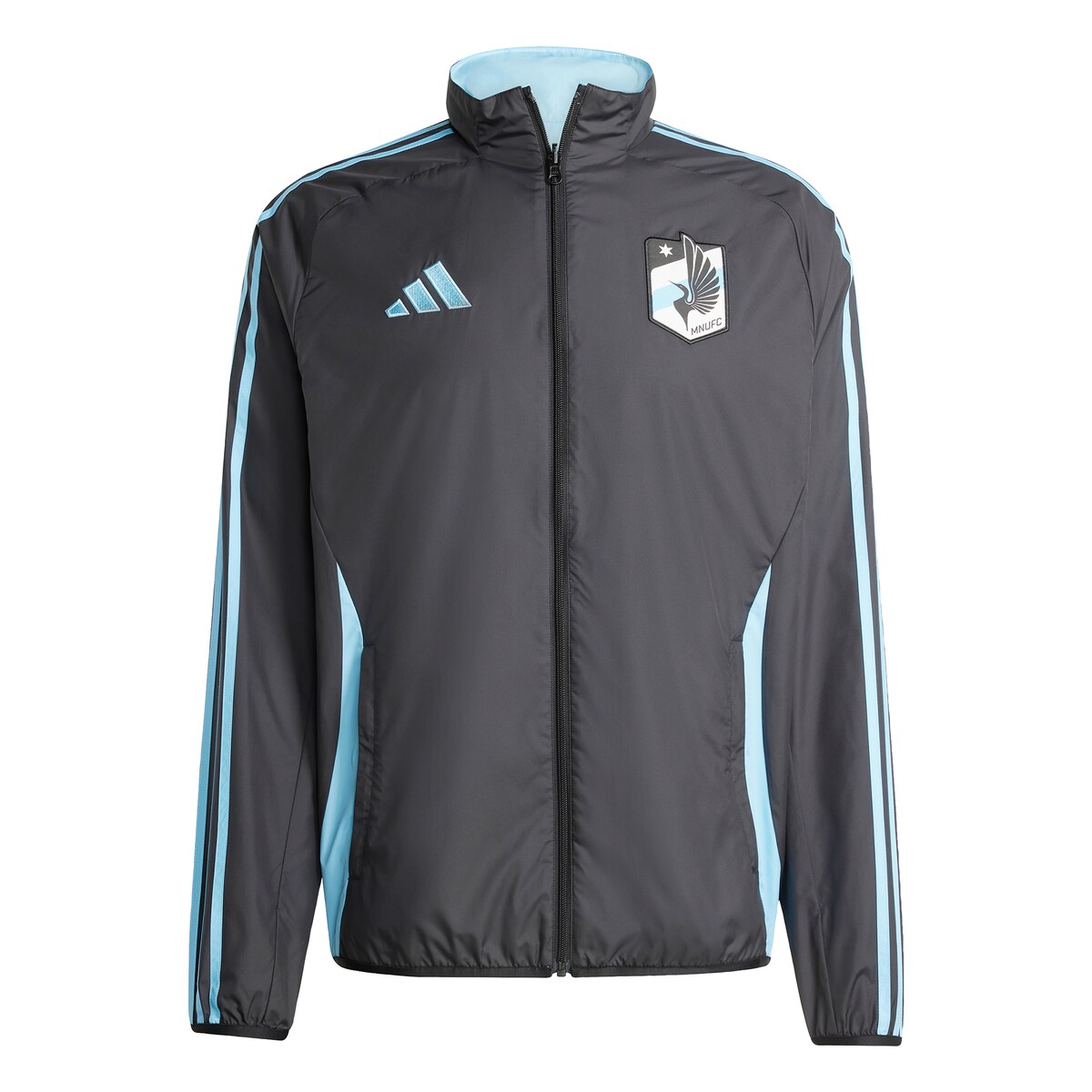 【公式グッズ】MLS ユナイテッドFC ジャケット Adidas/アディダス メンズ ブラック (ADI Men's 2025 Reversible Anthem Jacket)|Fanatics公式ストア 店