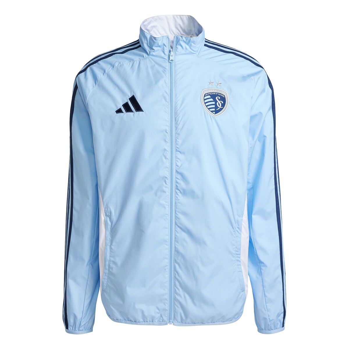 【公式グッズ】MLS カンザスシティ ジャケット Adidas/アディダス メンズ ライトブルー (ADI Men's 2025 Reversible Anthem Jacket)