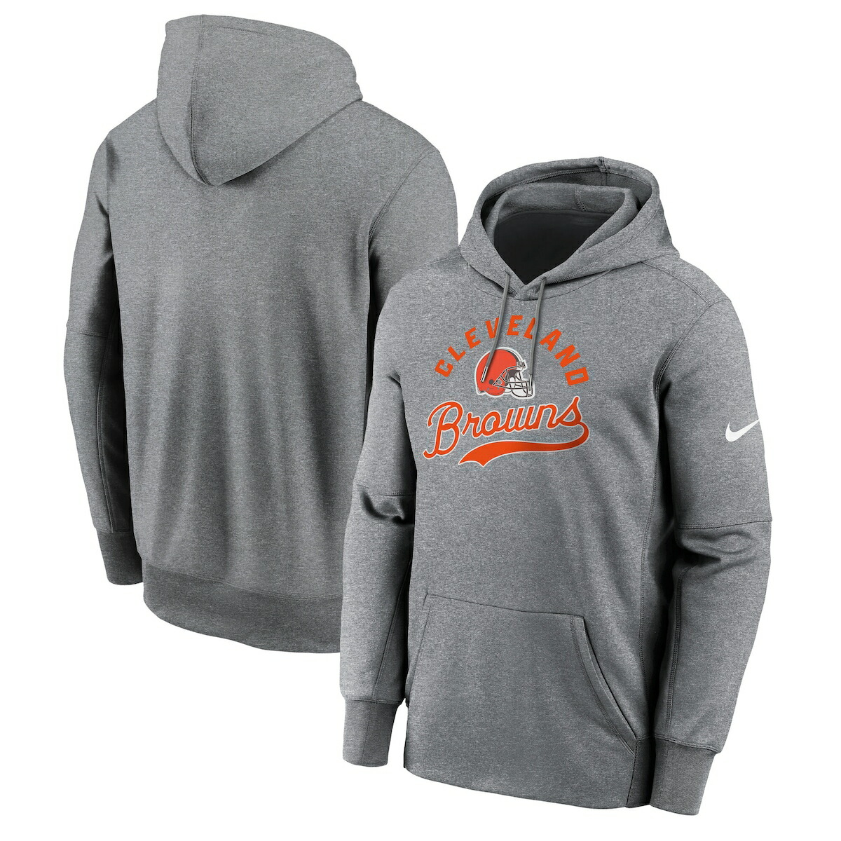【公式グッズ】NFL ブラウンズ フリース パーカー Nike/ナイキ メンズ ヘザーグレイ (EX 25 NFL Men's Nike Performance Fleece Pullover Hoodie)