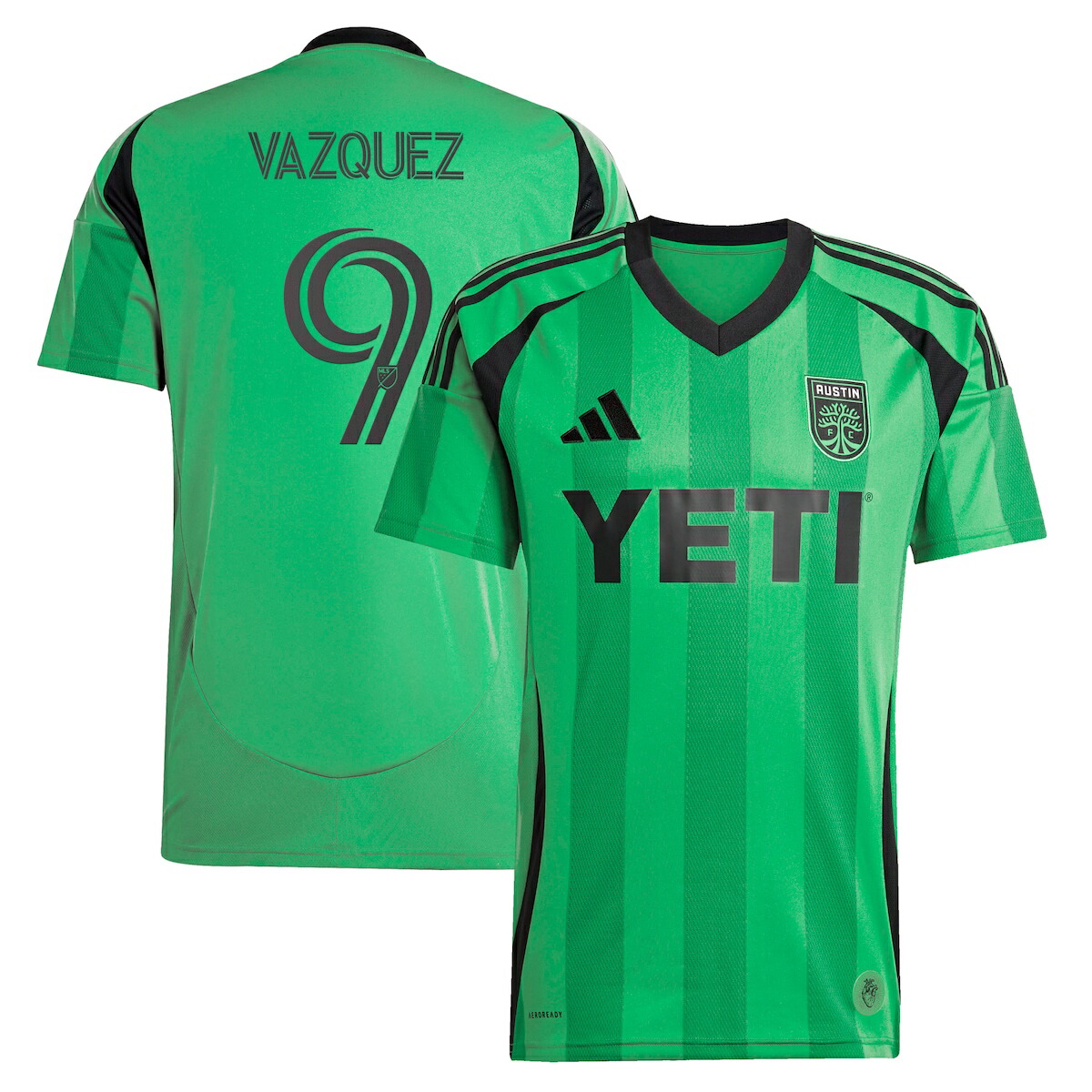 【公式グッズ】MLS オースティンFC バスケス レプリカ ユニフォーム Adidas/アディダス メンズ グリーン (2025 Men's MLS Replica Player Jersey)｜Fanatics公式ストア 店