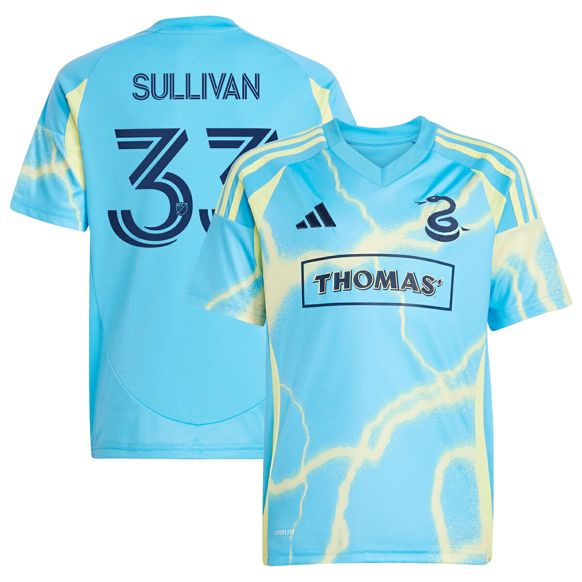 【公式グッズ】MLS ユニオン クイン・サリバン レプリカ ユニフォーム Adidas/アディダス ユース・ジュニアサイズ ブルー (2025 Youth MLS Replica Player Jersey)｜Fanatics公式ストア 店