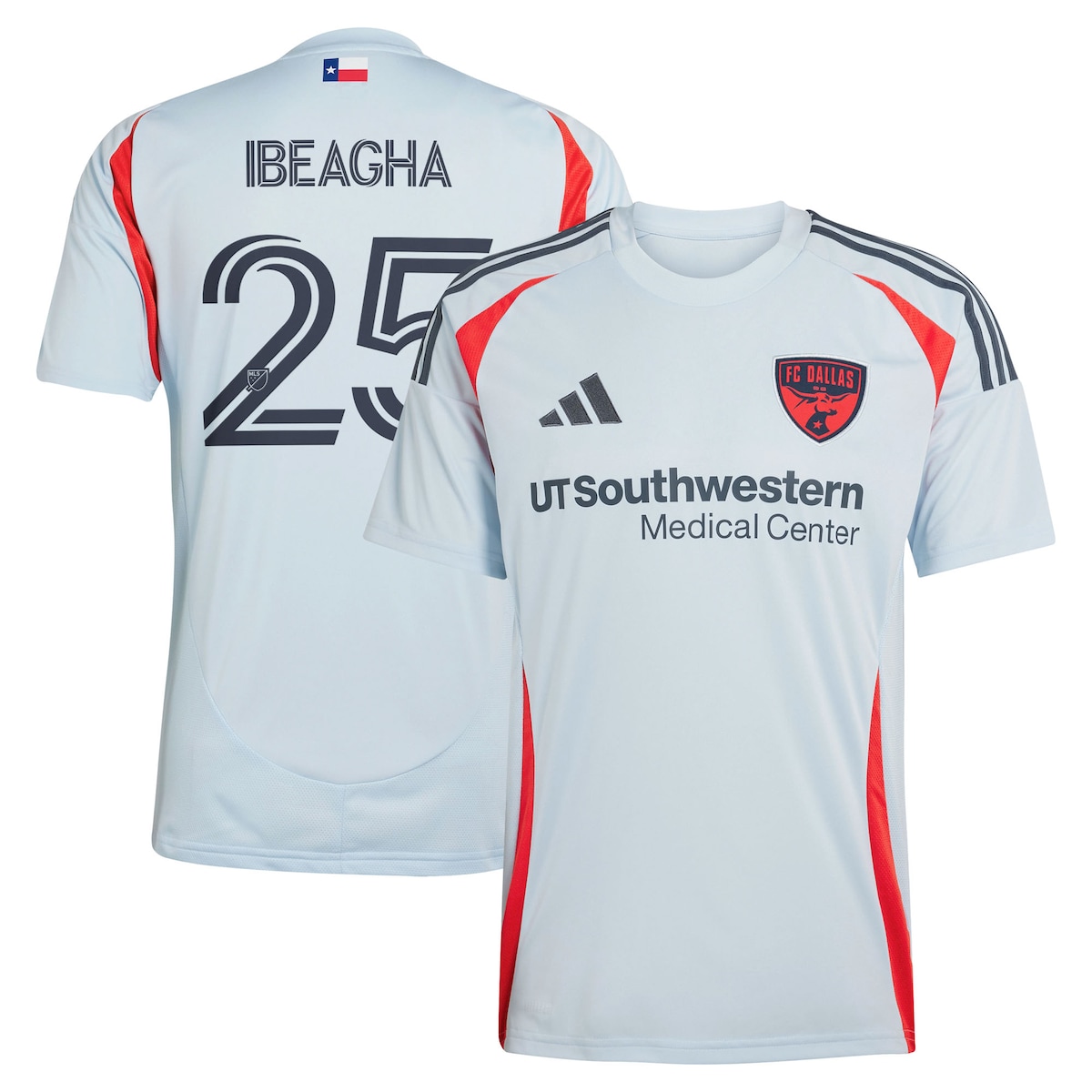 【公式グッズ】MLS FCダラス セバスティアン・イベアガ レプリカ ユニフォーム Adidas/アディダス メンズ ライトブルー (2025 Men's MLS Replica Player Jersey)|Fanatics公式ストア 店