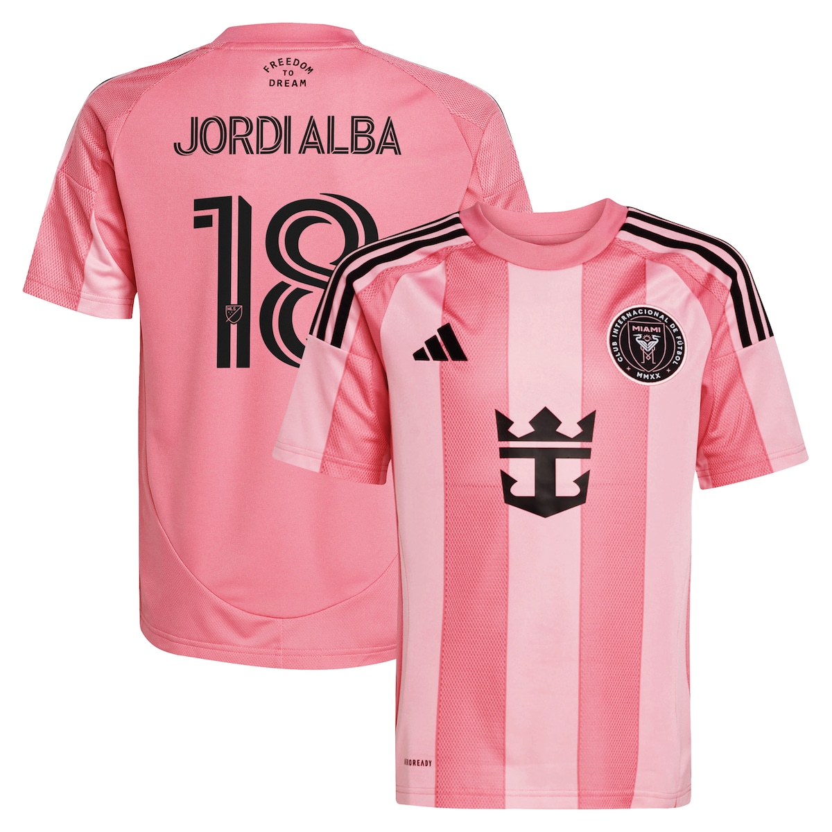 【公式グッズ】MLS インテルマイアミCF ジョルディ・アルバ レプリカ ユニフォーム Adidas/アディダス ユース・ジュニアサイズ (2025 Youth MLS Replica Player Jersey)｜Fanatics公式ストア 店