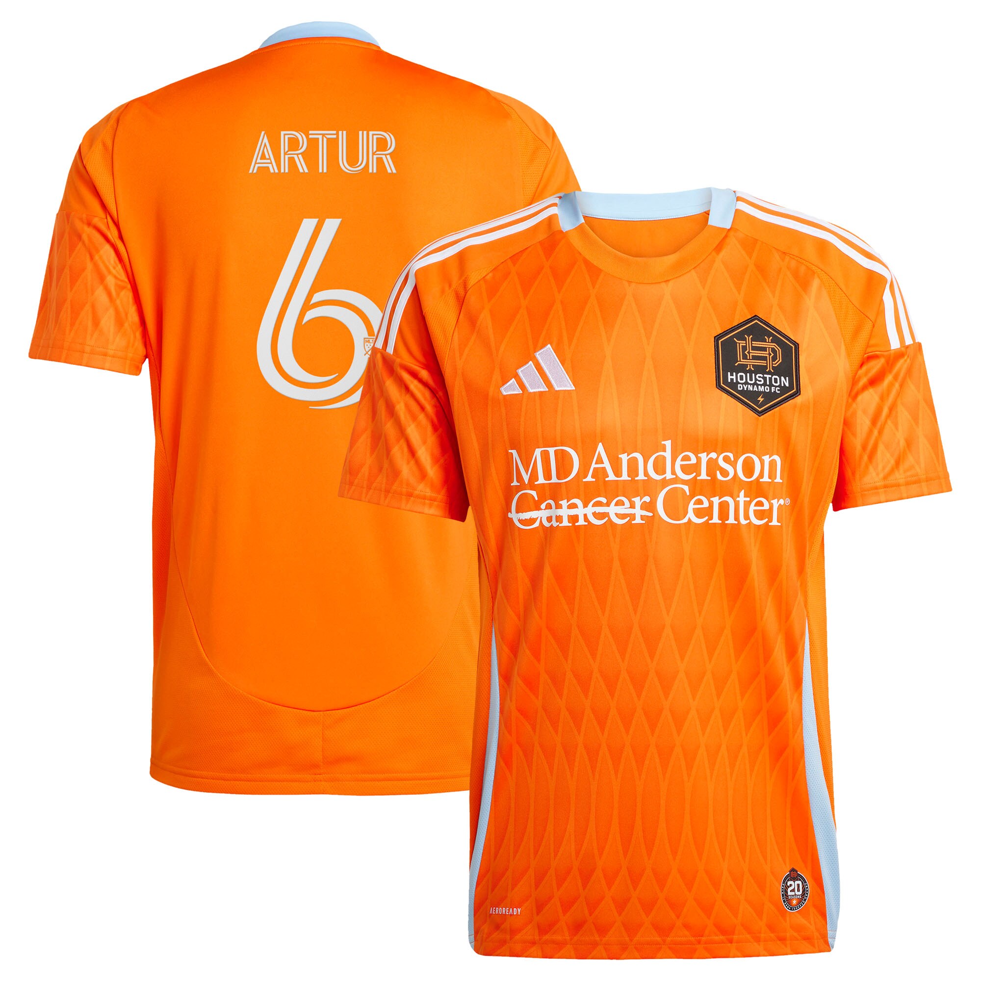 【公式グッズ】MLS ダイナモFC アルトゥール レプリカ ユニフォーム Adidas/アディダス メンズ オレンジ (2025 Men's MLS Replica Player Jersey)|Fanatics公式ストア 店