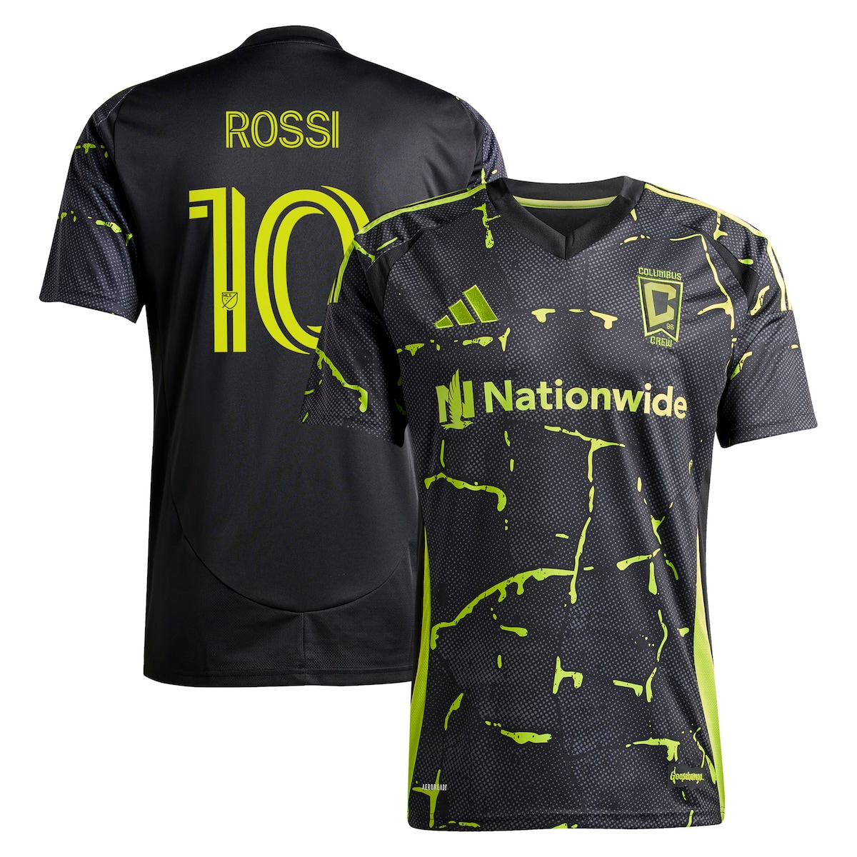 【公式グッズ】MLS コロンバス・クルー ロッシ レプリカ ユニフォーム Adidas/アディダス メンズ ブラック (2025 Men's MLS Replica Player Jersey)|Fanatics公式ストア 店