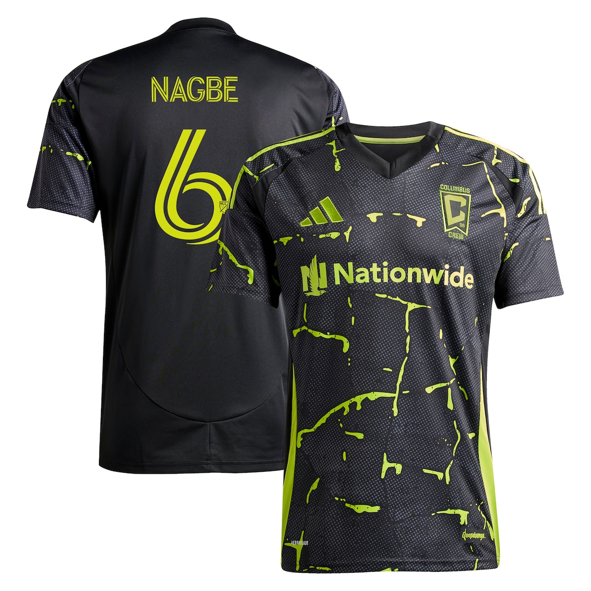 【公式グッズ】MLS コロンバス・クルー ナグベ レプリカ ユニフォーム Adidas/アディダス メンズ ブラック (2025 Men's MLS Replica Player Jersey)