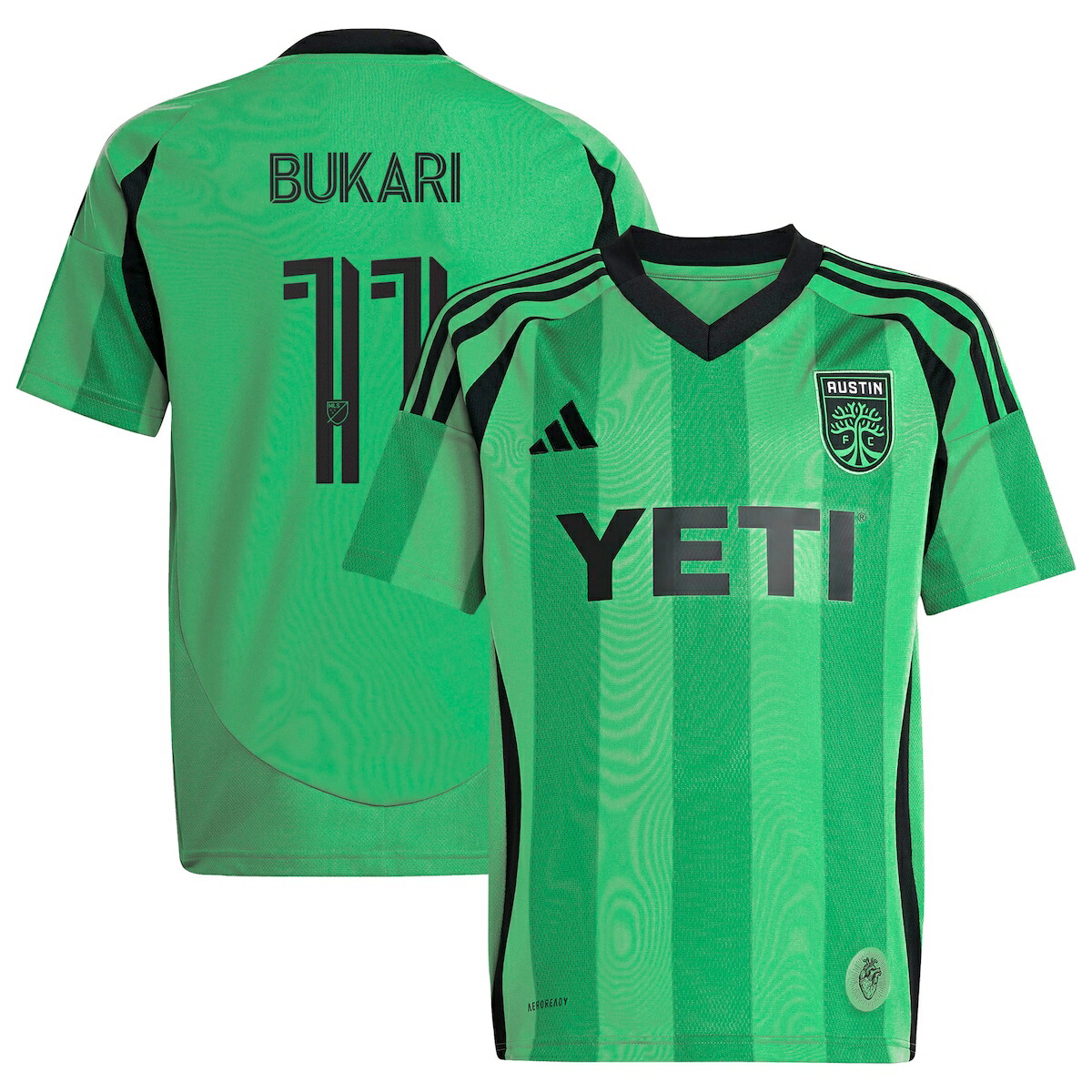 【公式グッズ】MLS オースティンFC オスマン・ブカリ レプリカ ユニフォーム Adidas/アディダス レディース グリーン (2025 Women's MLS Replica Player Jersey)
