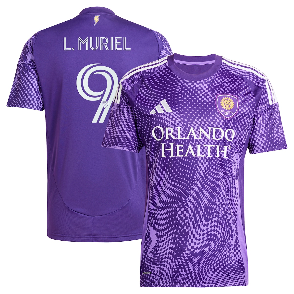 【公式グッズ】MLS オーランド・シティSC ルイス・ムリエル レプリカ ユニフォーム Adidas/アディダス メンズ パープル (2025 Men's MLS Replica Player Jersey)