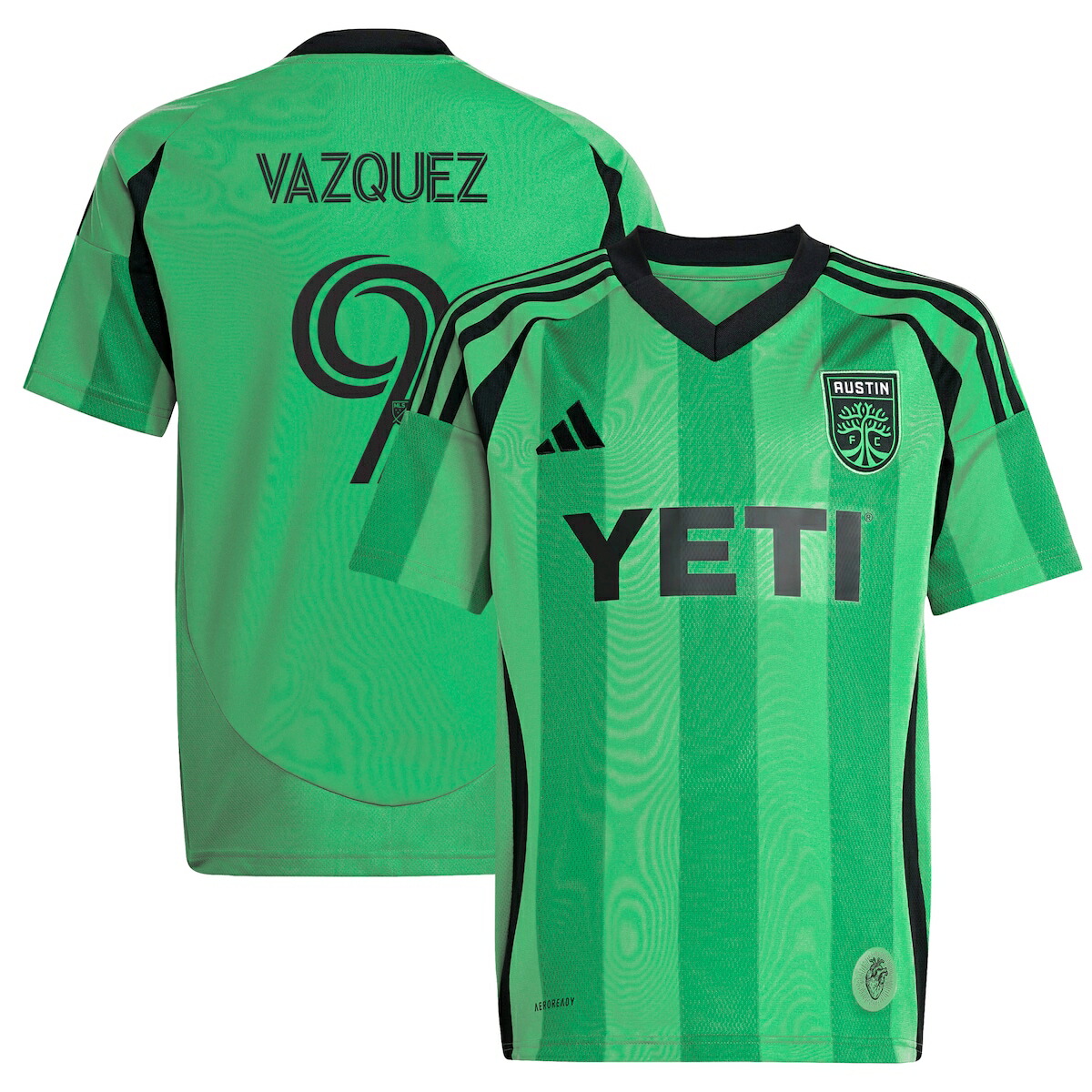 【公式グッズ】MLS オースティンFC バスケス レプリカ ユニフォーム Adidas/アディダス レディース グリーン (2025 Women's MLS Replica Player Jersey)