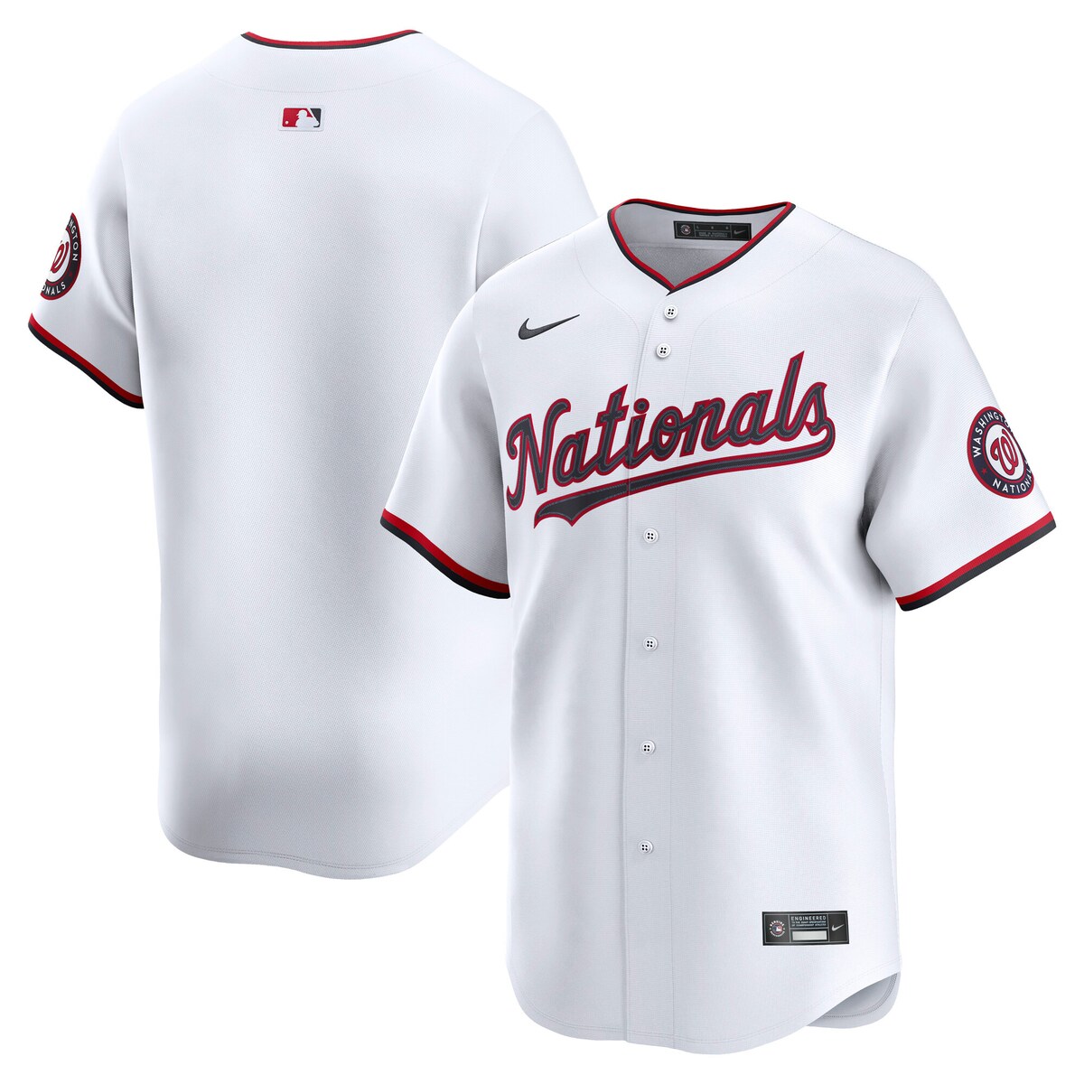 【公式グッズ】MLB ナショナルズ ホーム リミテッド ユニフォーム Nike/ナイキ メンズ ホワイト (2025 Men's Limited Blank Jerseys)