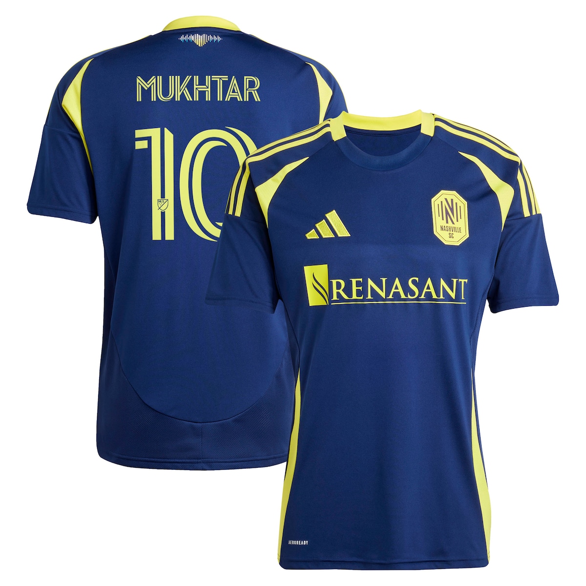 【公式グッズ】MLS ナッシュビル・SC ムフタル レプリカ ユニフォーム Adidas/アディダス メンズ ネイビー (2025 Men's MLS Replica Player Jersey)