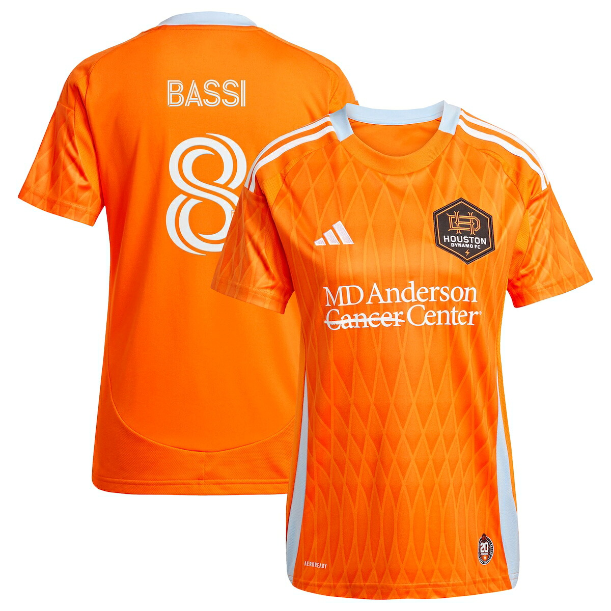【公式グッズ】MLS ダイナモFC アミン・バッシ レプリカ ユニフォーム Adidas/アディダス レディース オレンジ (2025 Women's MLS Replica Player Jersey)｜Fanatics公式ストア 店