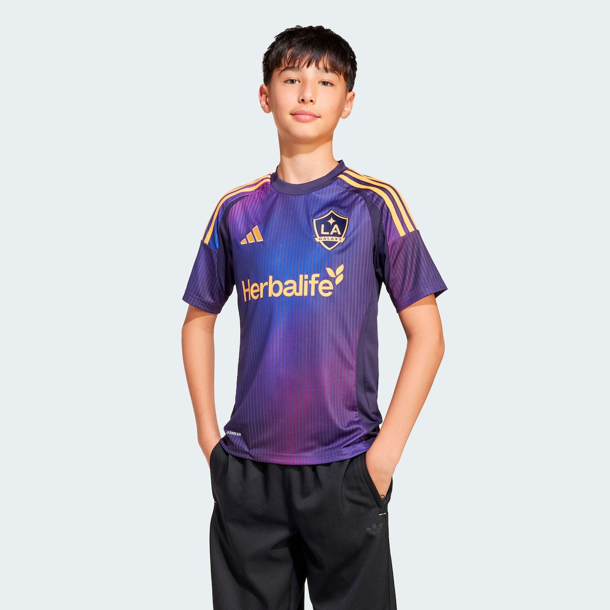 【公式グッズ】MLS LAギャラクシー レプリカ ユニフォーム Adidas/アディダス ユース・ジュニアサイズ ネイビー (ADI 2025 Youth Replica Jersey)