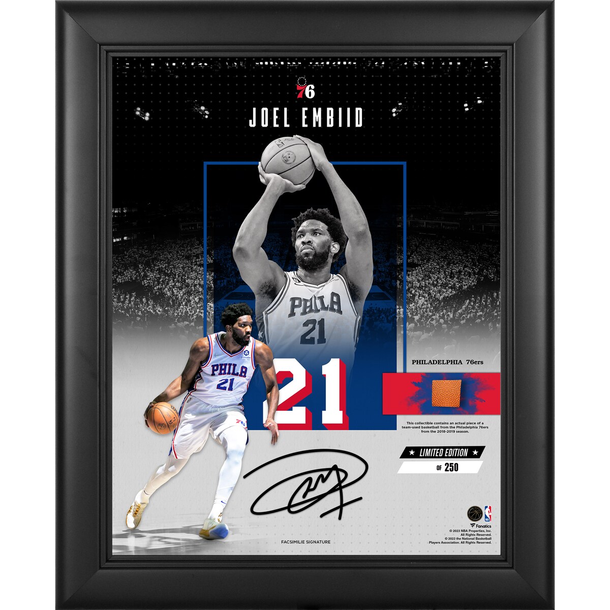 【公式グッズ】NBA 76ers ジョエル・エンビード コレクタブルフォト Fanatics Authentic/ファナティクスオーセンティック (UNS GU FR NBA PF51 COLLAGE 45330)