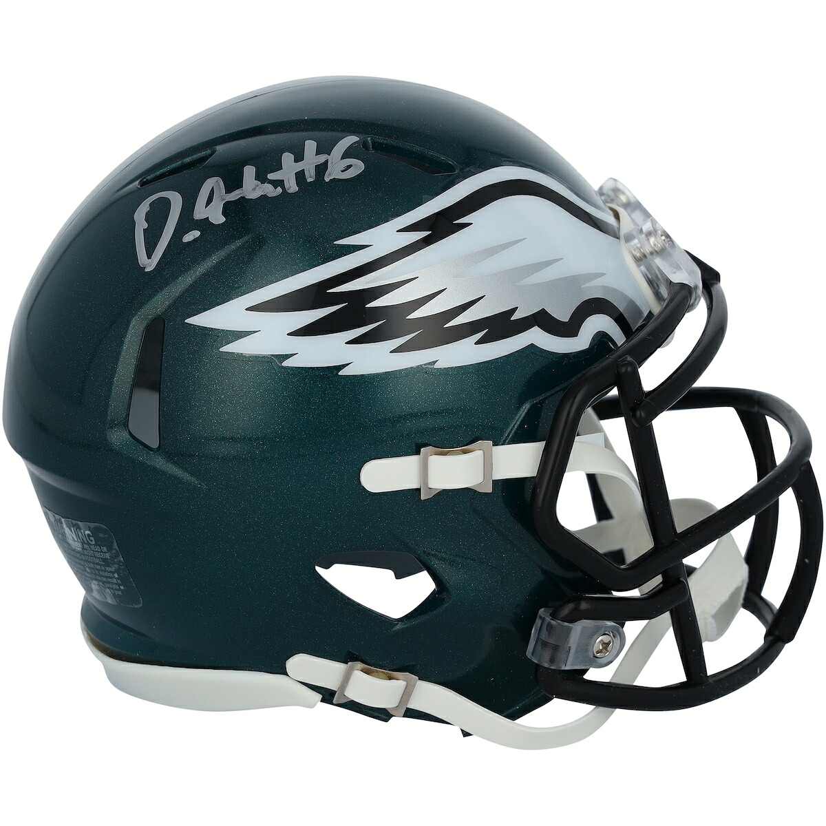 【公式シリアル番号付】NFL イーグルス デボンタ・スミス 直筆サイン ミニヘルメット Fanatics Authentic/ファナティクスオーセンティック (AUT 25 NFL CFP MINI HELMET 45691)