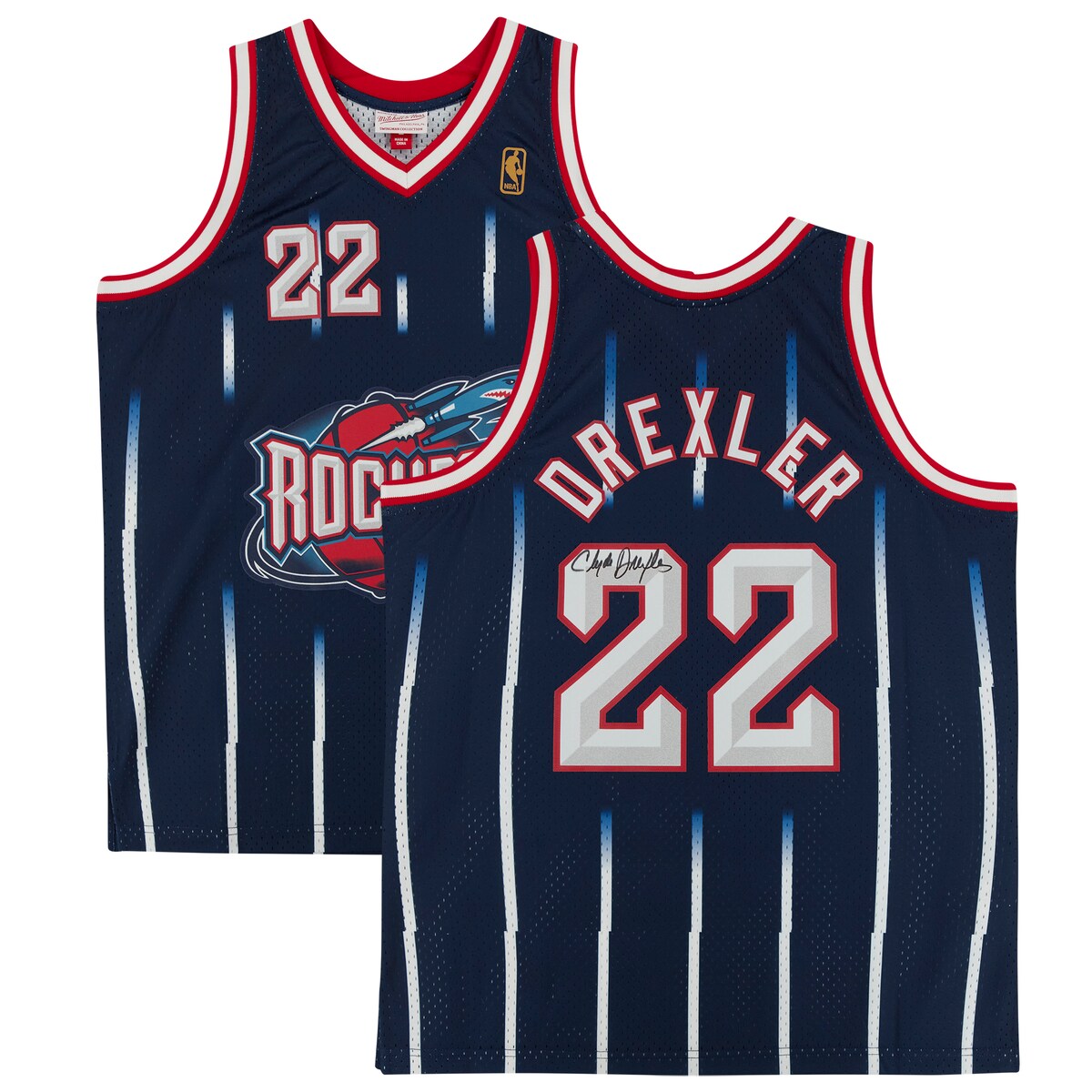 【公式シリアル番号付】NBA ロケッツ クライド・ドレクスラー 直筆サイン ユニフォーム Fanatics Authentic/ファナティクスオーセンティック (Aut Basketabll Jersey 8312021)