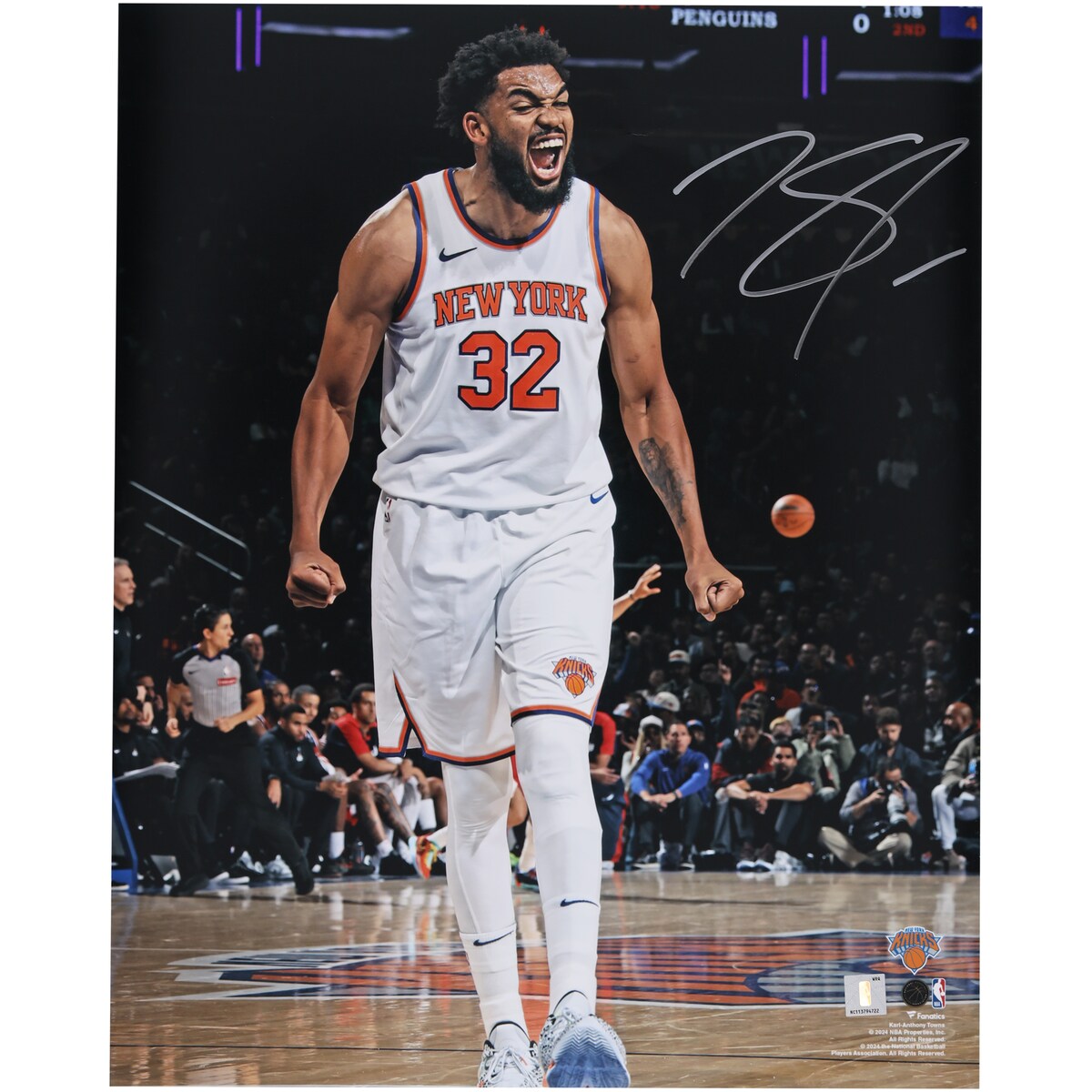 【公式シリアル番号付】NBA ニックス カール＝アンソニー・タウンズ 直筆サイン フォト （16x20） Fanatics Authentic/ファナティクスオーセンティック (AUT 16x20 PHOTO 45629)