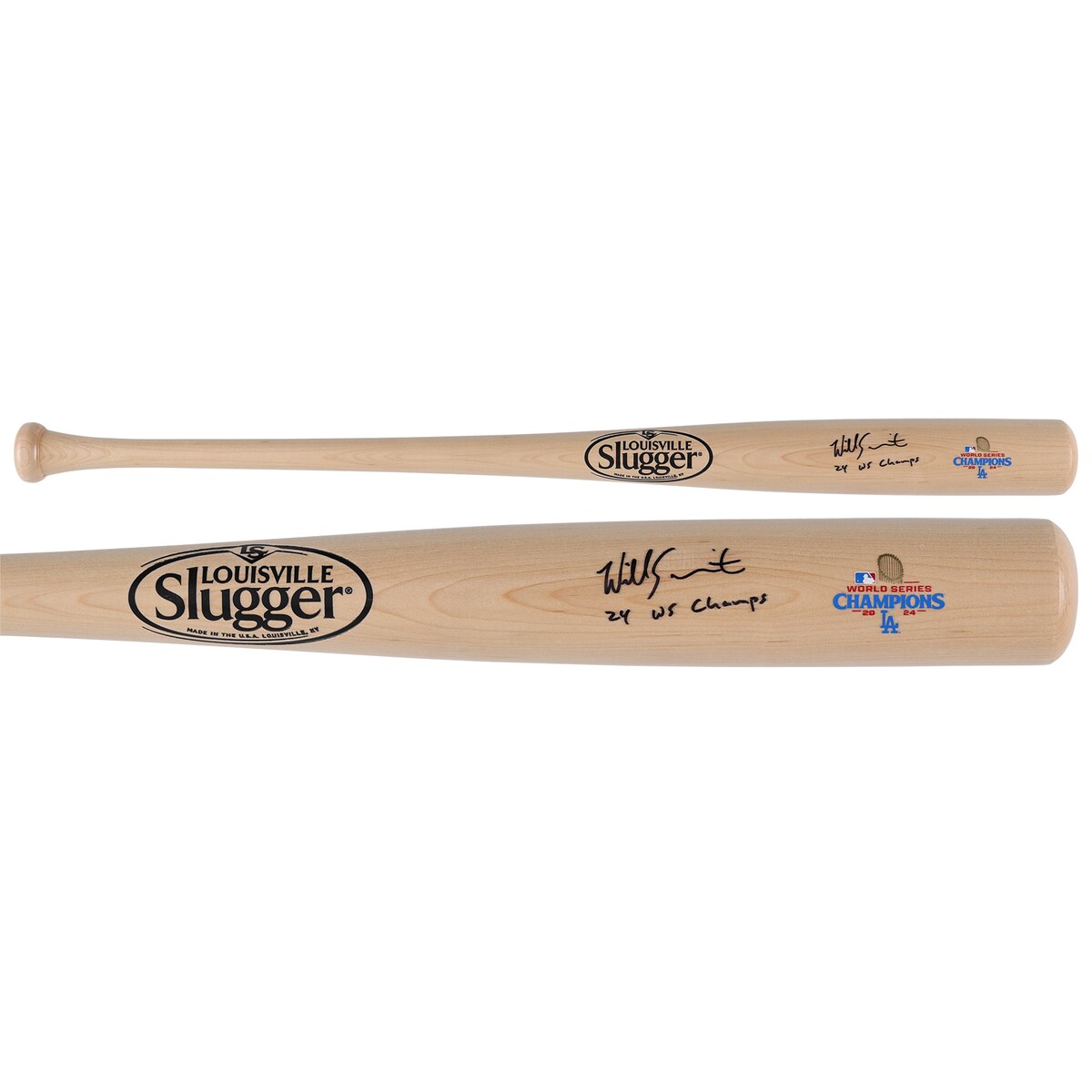 【MLB公式ホログラム付】MLB ドジャース ウィル・スミス 直筆サイン バット Fanatics（ファナティクス） (AUT 24 WS CHAMP BAT 45587)