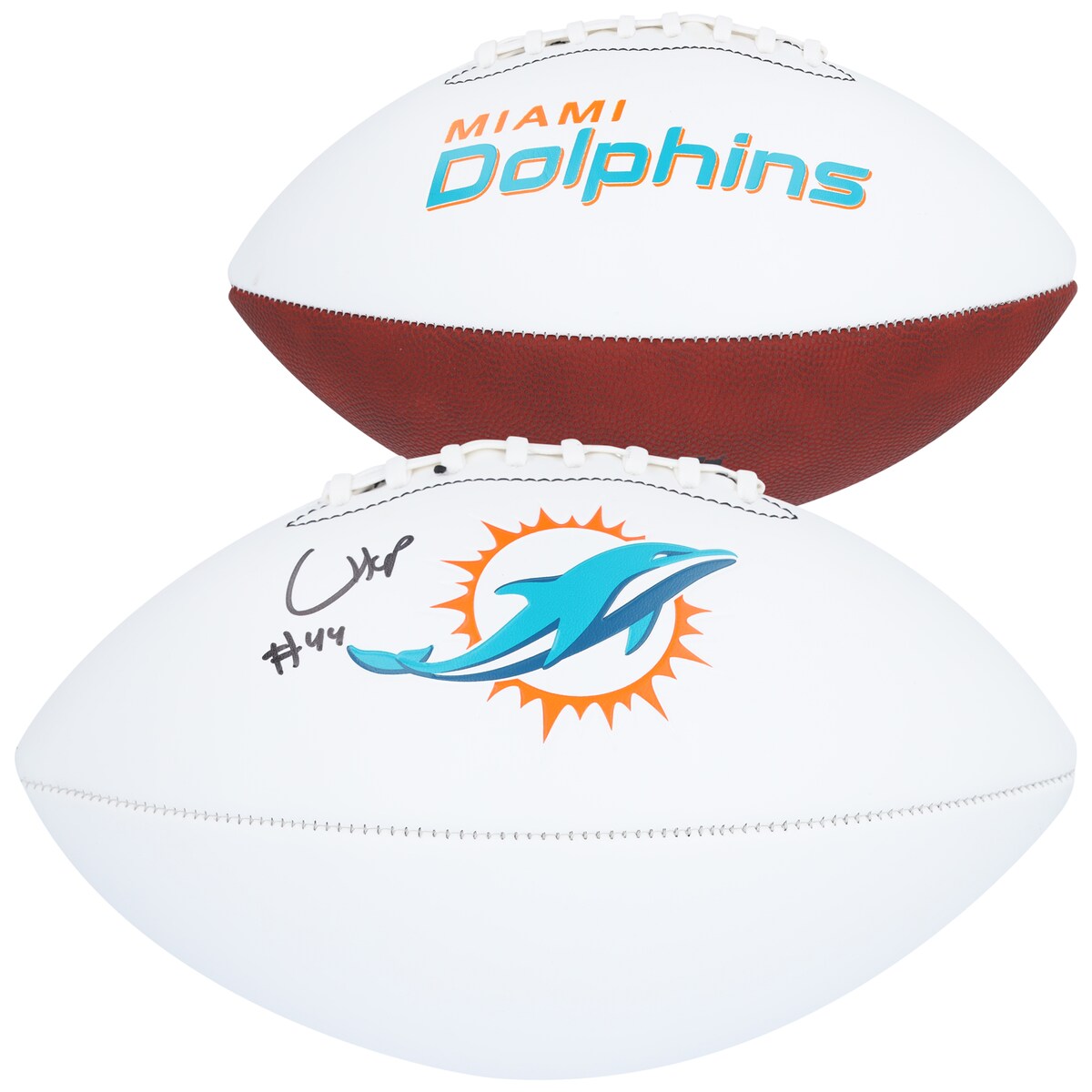 【公式シリアル番号付】NFL ドルフィンズ チョップ・ロビンソン 直筆サイン フットボール Fanatics Authentic/ファナティクスオーセンティック (AUT FOOTBALL-WHITE PANEL 45483)