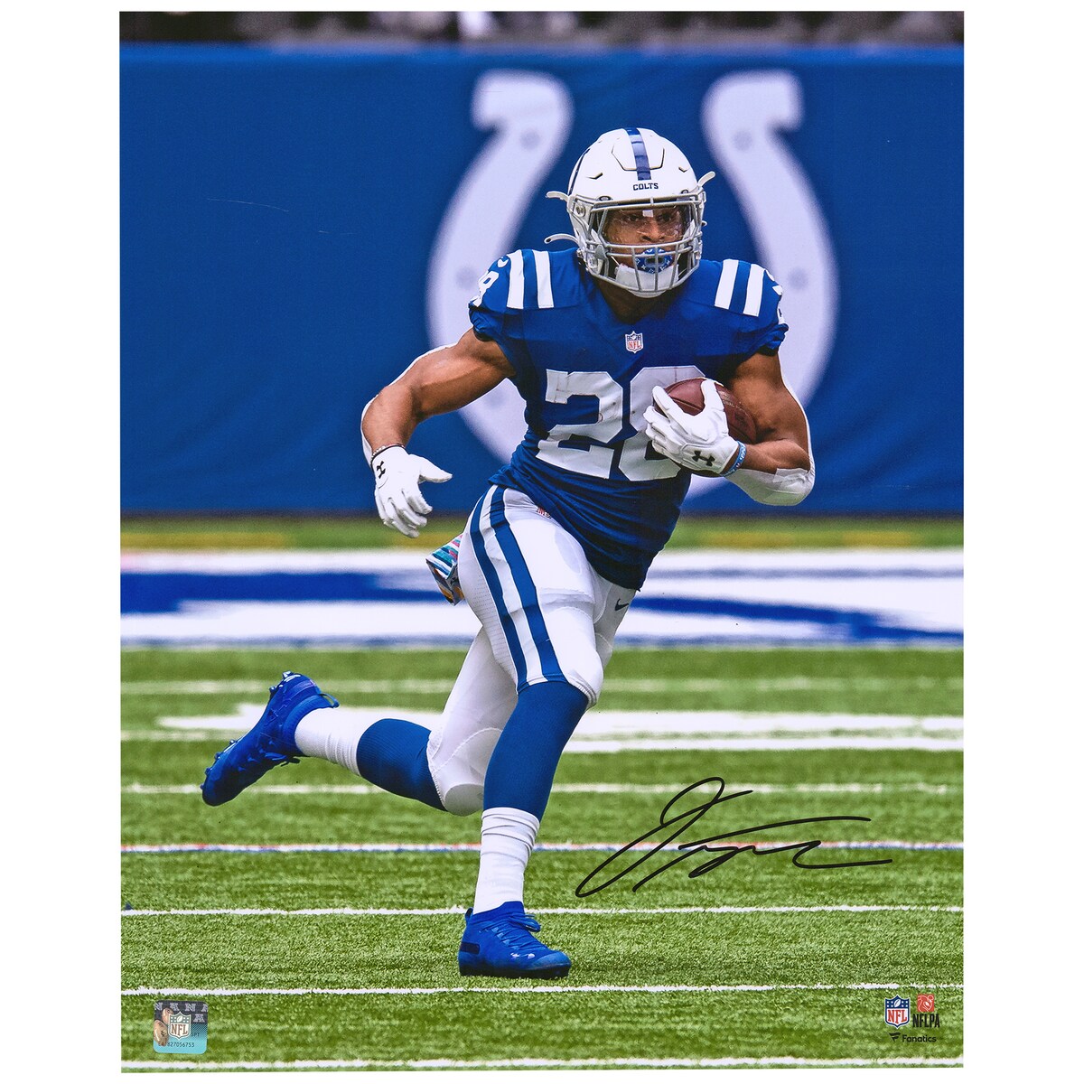 【公式シリアル番号付】NFL コルツ ジョナサン・テイラー 直筆サイン フォト （16x20） Fanatics Authentic/ファナティクスオーセンティック (AUT 16x20 PHOTO 1272021)