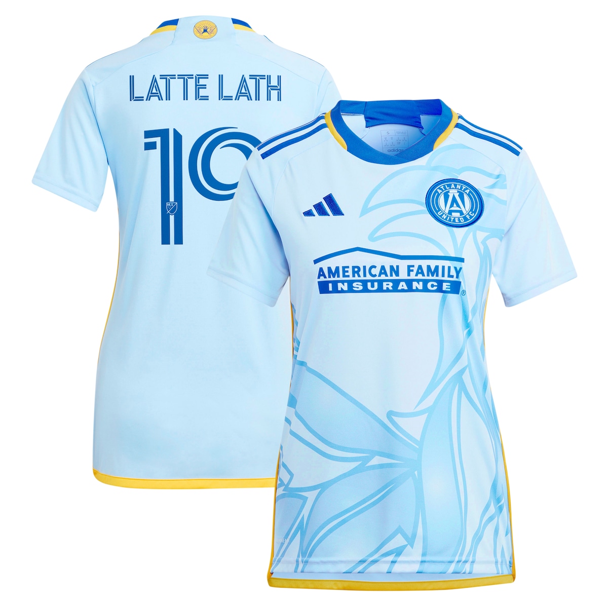 【公式グッズ】MLS アトランタ・ユナイテッドFC エマヌエル・ラッテ レプリカ ユニフォーム Adidas/アディダス レディース ライトブルー (2025 Women's MLS Replica Player Jersey)