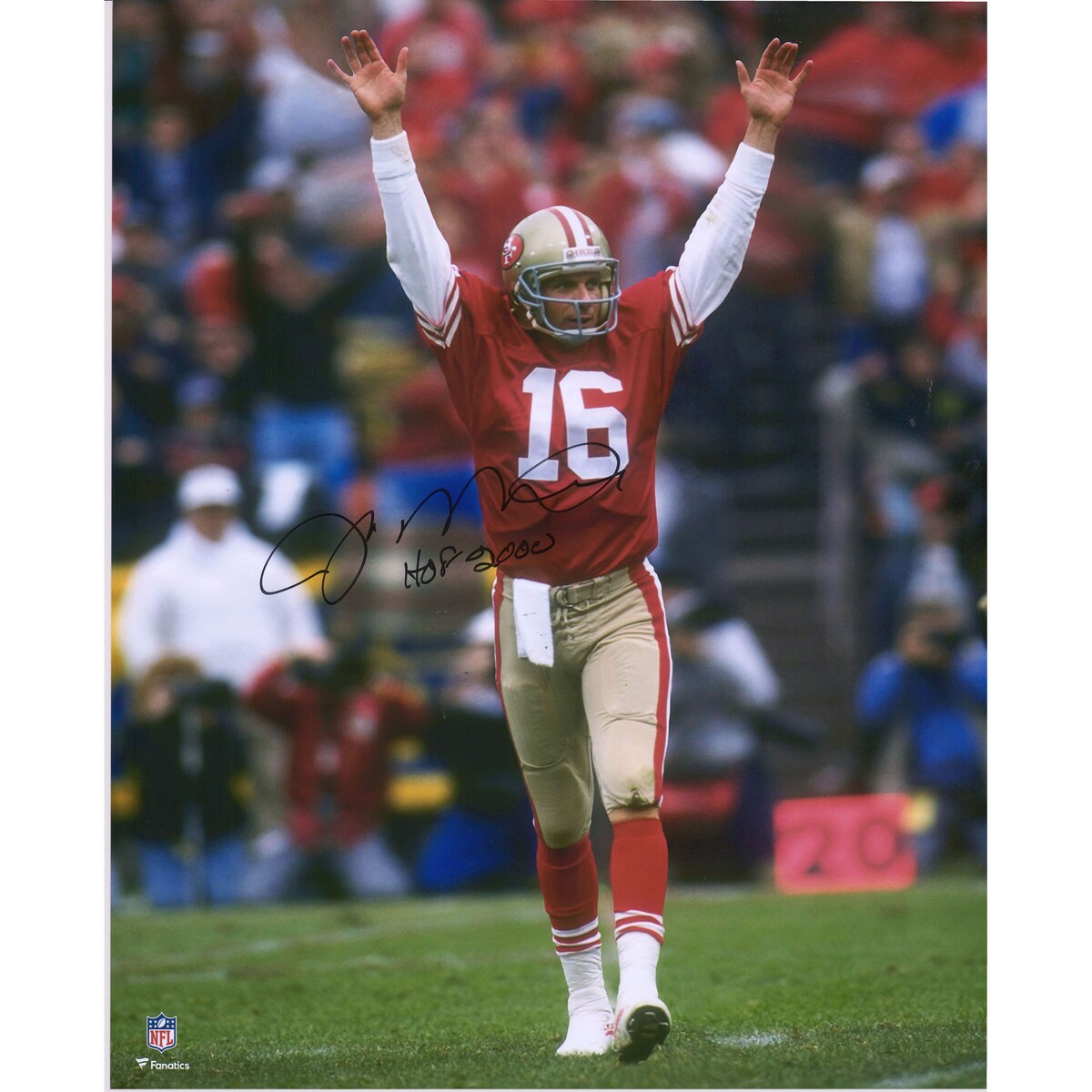 【公式シリアル番号付】NFL 49ers ジョー・モンタナ 直筆サイン フォト （16x20） Fanatics Authentic/ファナティクスオーセンティック (NFL Auto 16x20 Photo with Inscription 9222020)