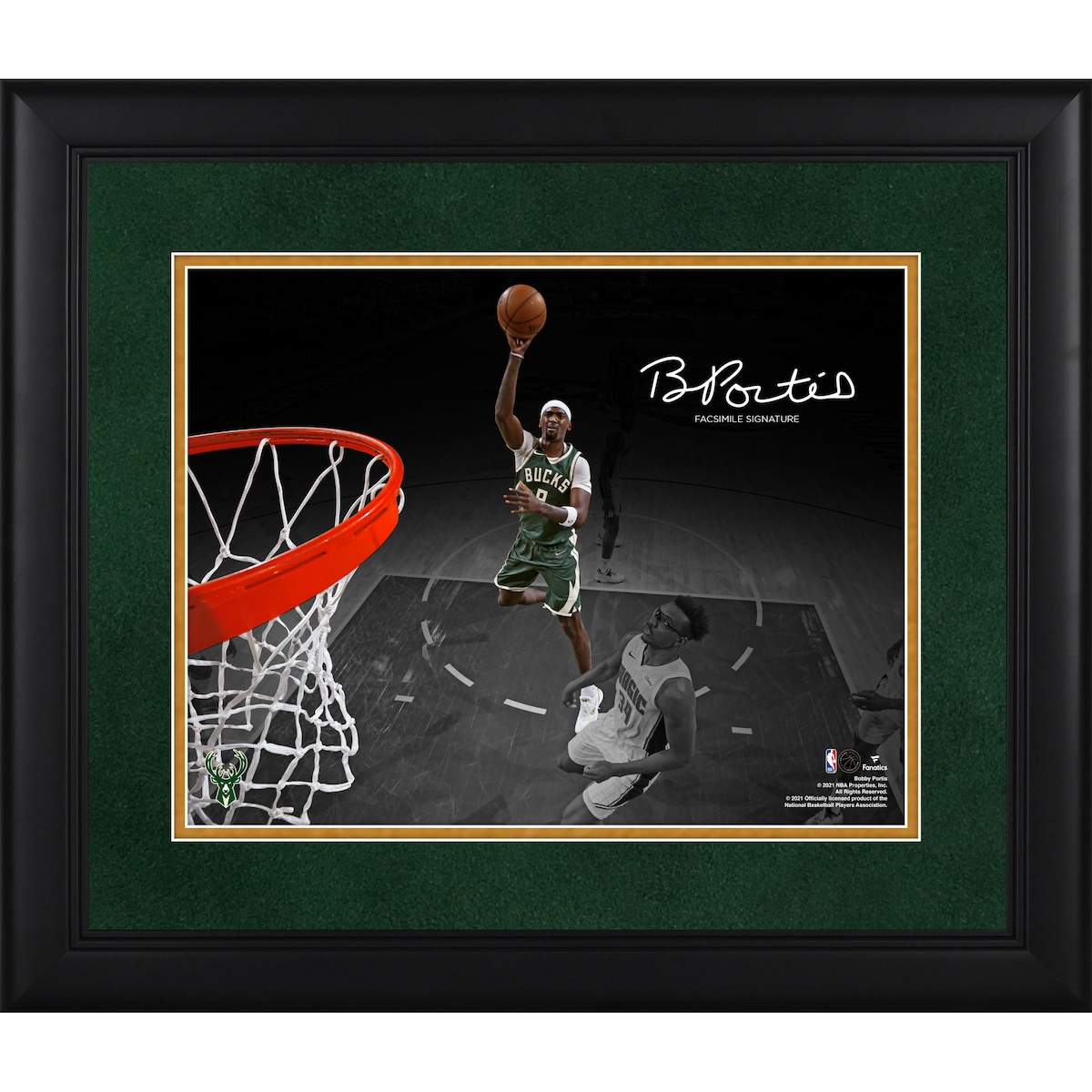 【公式グッズ】NBA バックス ボビー・ポーティス コレクタブルフォト（11インチx14インチ） Fanatics Authentic/ファナティクスオーセンティック (UNS FR NBA PF31 11X14 PHOTO)