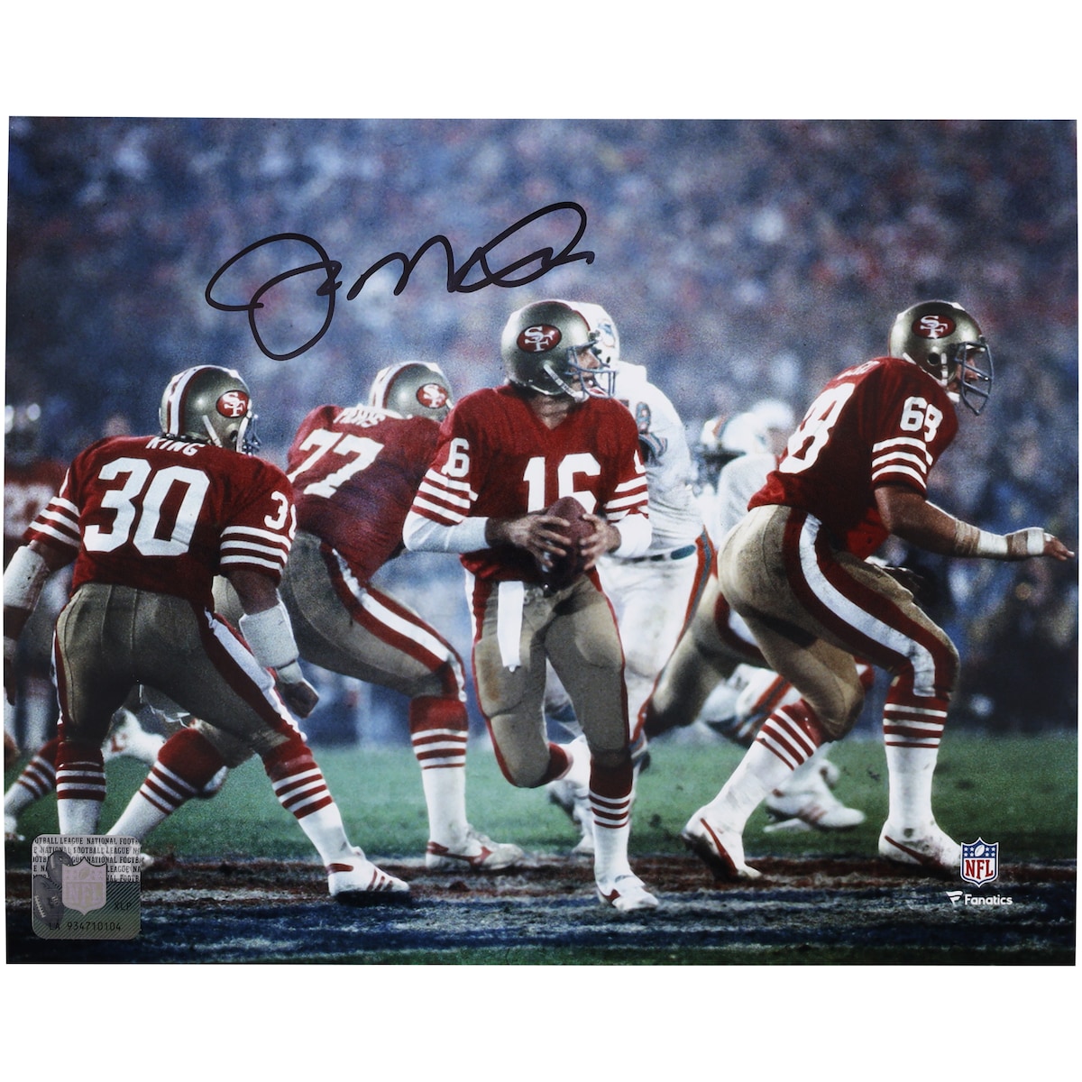 【公式シリアル番号付】NFL 49ers ジョー・モンタナ 直筆サイン フォト （8x10） Fanatics Authentic/ファナティクスオーセンティック (AUT 08x10 PHOTO 45217)