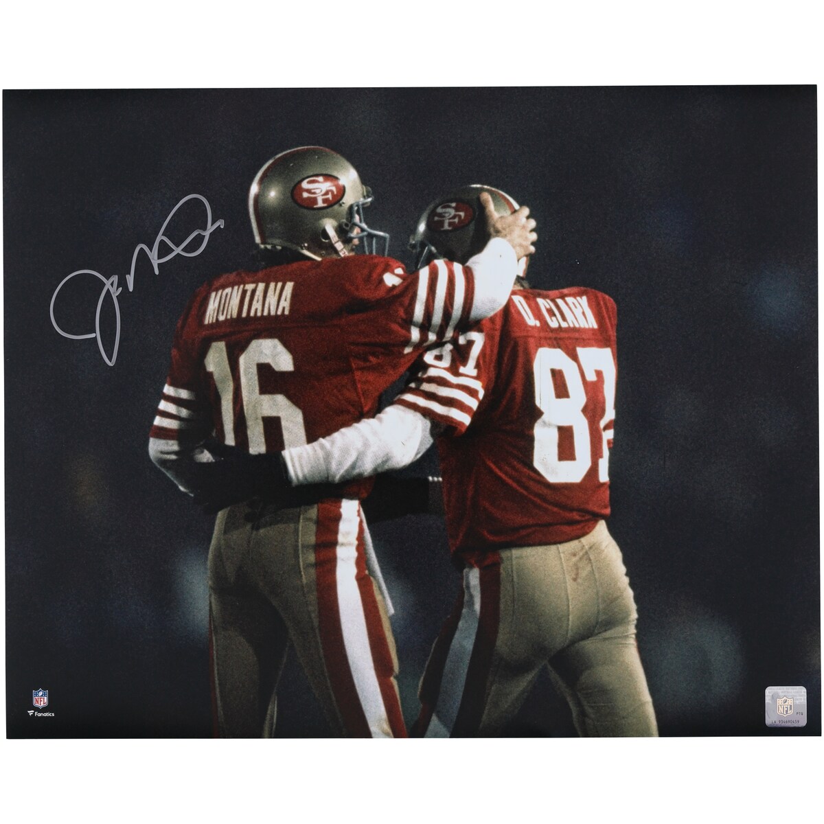 【公式シリアル番号付】NFL 49ers ジョー・モンタナ 直筆サイン フォト （16x20） Fanatics Authentic/ファナティクスオーセンティック (AUT 16x20 PHOTO 45217)