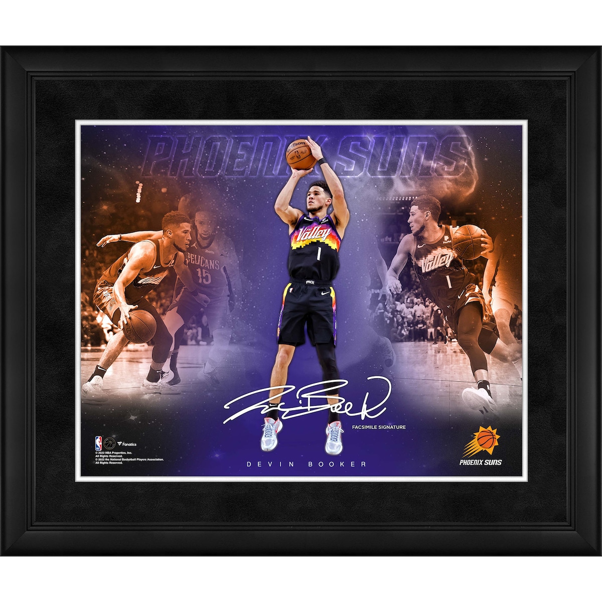 【公式グッズ】NBA サンズ デビン・ブッカー コレクタブルフォト Fanatics Authentic/ファナティクスオーセンティック (UNS PF46BK FRAMING 1032022)