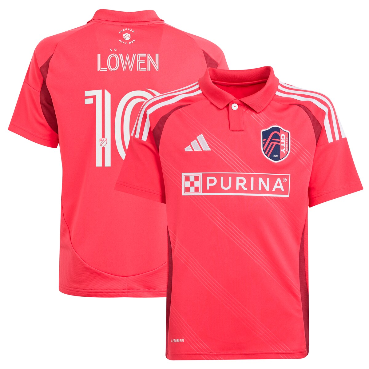 【公式グッズ】MLS セントルイス・シティSC ルーエン レプリカ ユニフォーム Adidas/アディダス ユース・ジュニアサイズ レッド (2025 Youth MLS Replica Player Jersey)｜Fanatics公式ストア 店