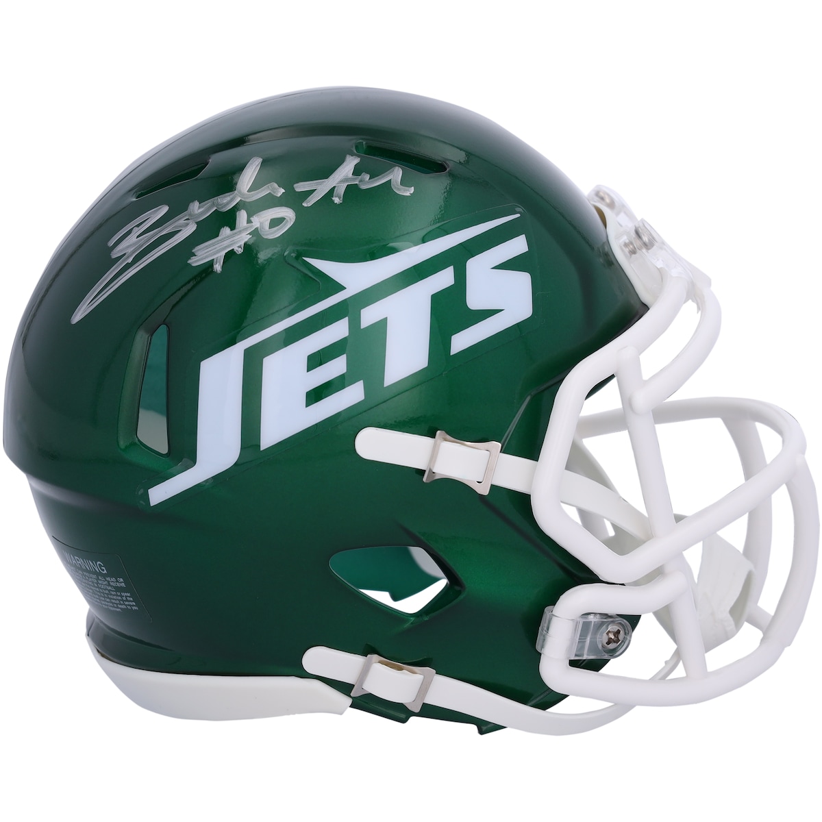 【公式シリアル番号付】NFL ジェッツ ブレイロン・アレン 直筆サイン ミニヘルメット Fanatics Authentic/ファナティクスオーセンティック (AUT MINI HELMET 45616)