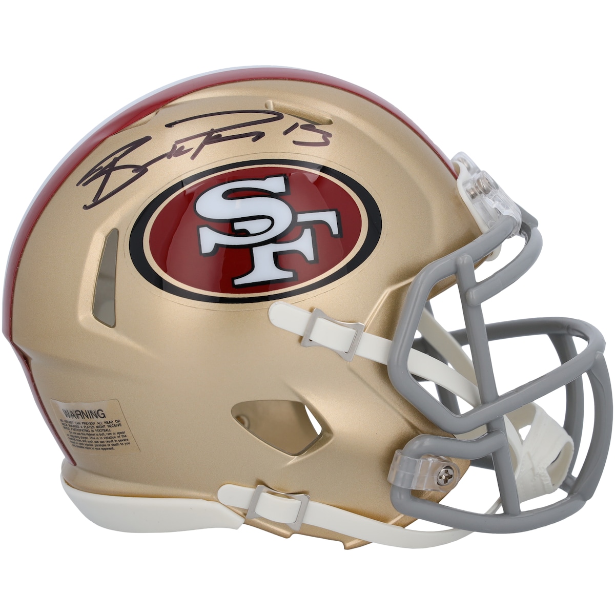 【公式シリアル番号付】NFL 49ers ブロック・パーディ 直筆サイン ミニヘルメット Fanatics Authentic/ファナティクスオーセンティック (AUT MINI HELMET 12723)