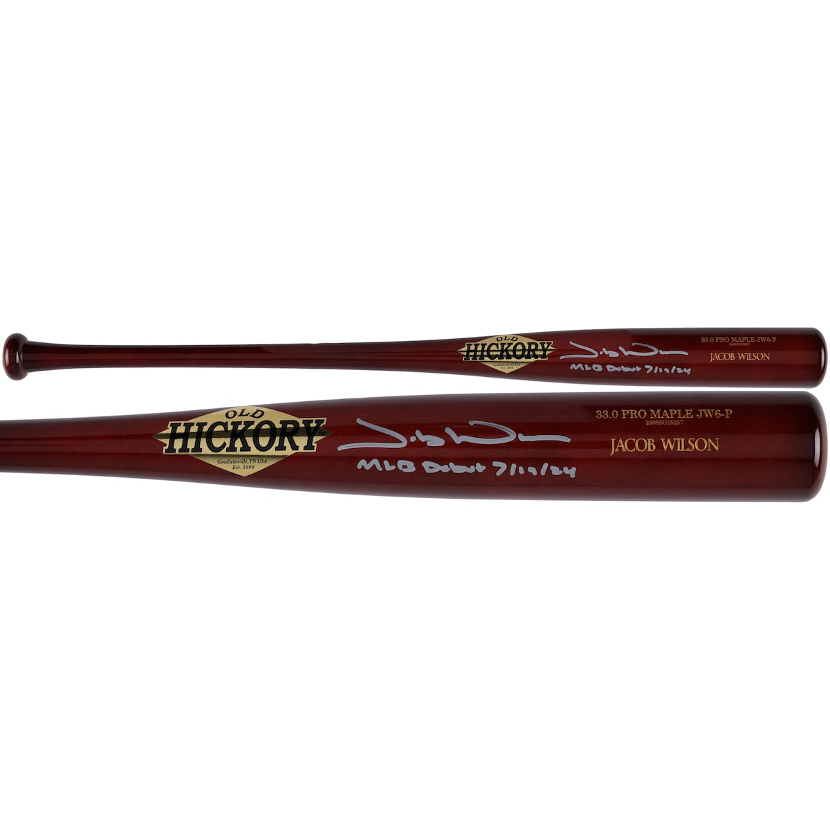 【MLB公式ホログラム付】MLB アスレチックス ジェイコブ・ウィルソン 直筆サイン バット Fanatics（ファナティクス） (AUT BAT 45541)