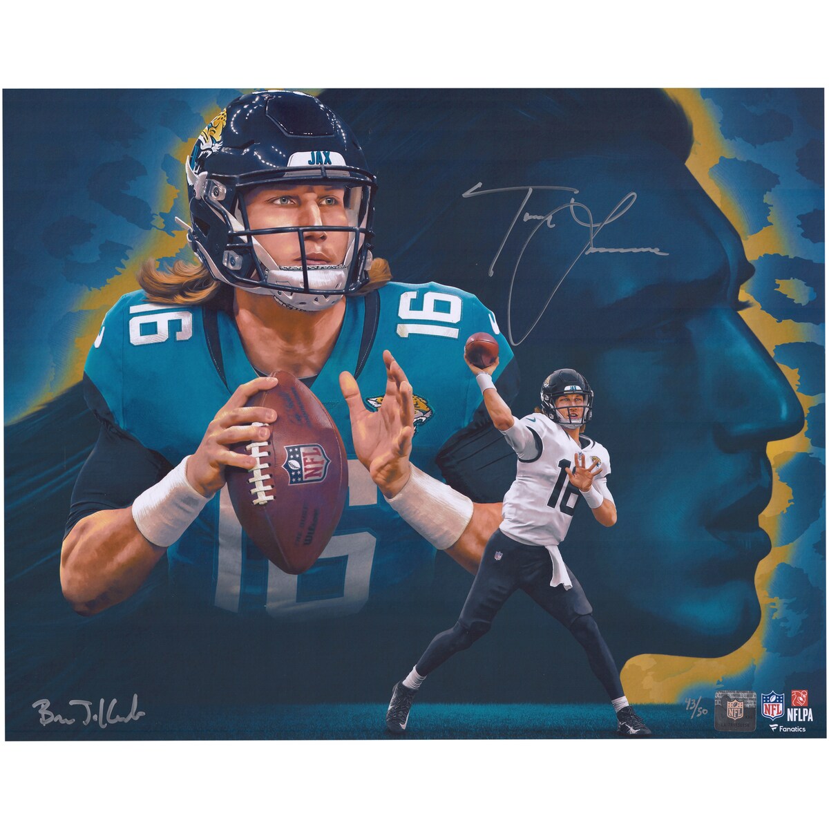 【公式シリアル番号付】NFL ジャガーズ トレバー・ローレンス 直筆サイン フォト （16x20） Fanatics Authentic/ファナティクスオーセンティック (Aut 16x20 8242021)