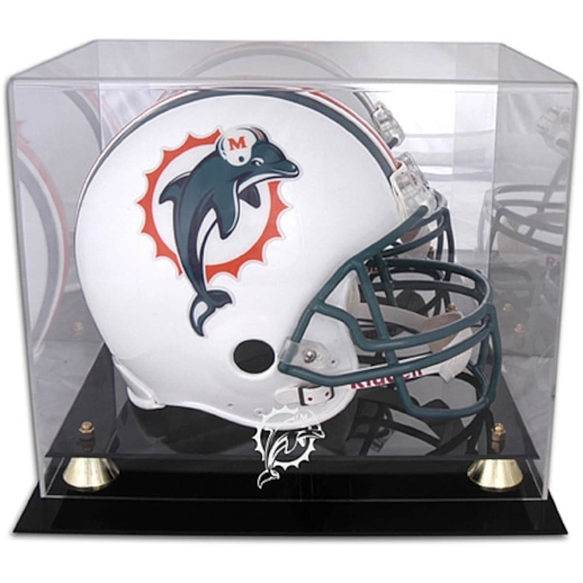 【公式グッズ】NFL ドルフィンズ ヘルメット ディスプレイケース Fanatics Authentic/ファナティクスオーセンティック (Golden Classic Helmet Display Case Mirror Back NFL)