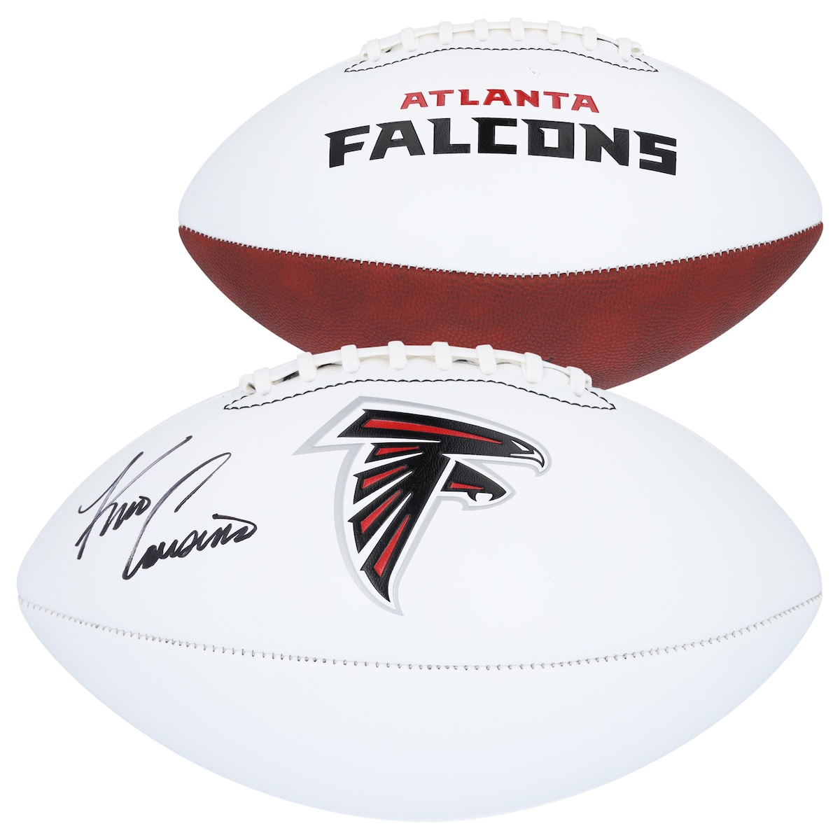 【公式シリアル番号付】NFL ファルコンズ カーク・カズンズ 直筆サイン フットボール Fanatics Authentic/ファナティクスオーセンティック (AUT FOOTBALL-WHITE PANEL 45379)