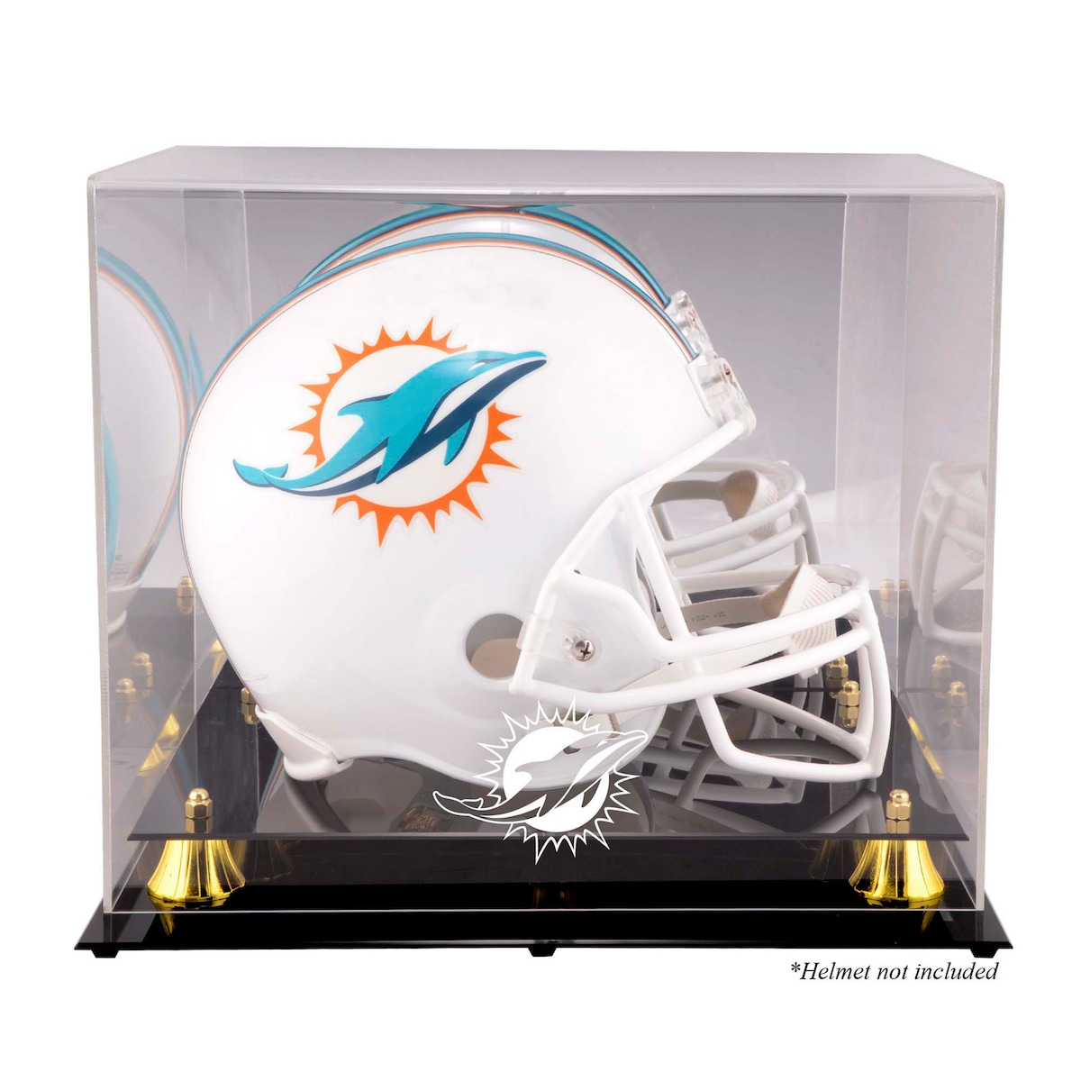 【公式グッズ】NFL ドルフィンズ ヘルメット ディスプレイケース Fanatics Authentic/ファナティクスオーセンティック (Golden Classic Helmet Display Case Mirror Back NFL)