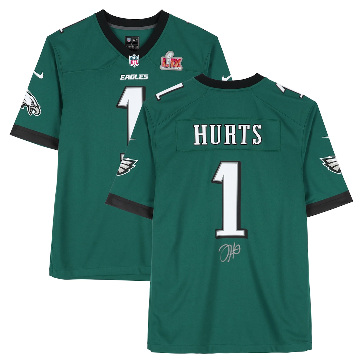 【公式シリアル番号付】NFL イーグルス ジャレン・ハーツ 直筆サイン ユニフォーム Fanatics Authentic/ファナティクスオーセンティック (AUT 25 NFL CFP FB JERSEY 45691)｜Fanatics公式ストア 店