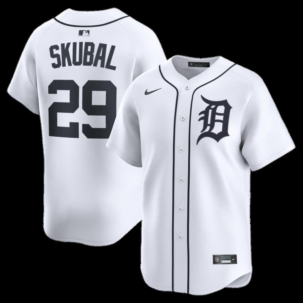 【公式グッズ】MLB タイガース タリク・スクーバル ホーム リミテッド ユニフォーム Nike/ナイキ メンズ ホワイト (2025 Nike Men's Ltd Players Jerseys - FTF NTP Master Style)