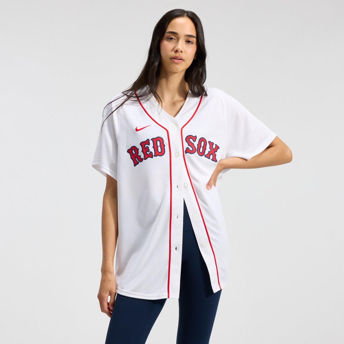 【公式グッズ】MLB レッドソックス ホーム リミテッド ユニフォーム Nike/ナイキ レディース ホワイト (2025 Women's Limited Blank Jerseys)