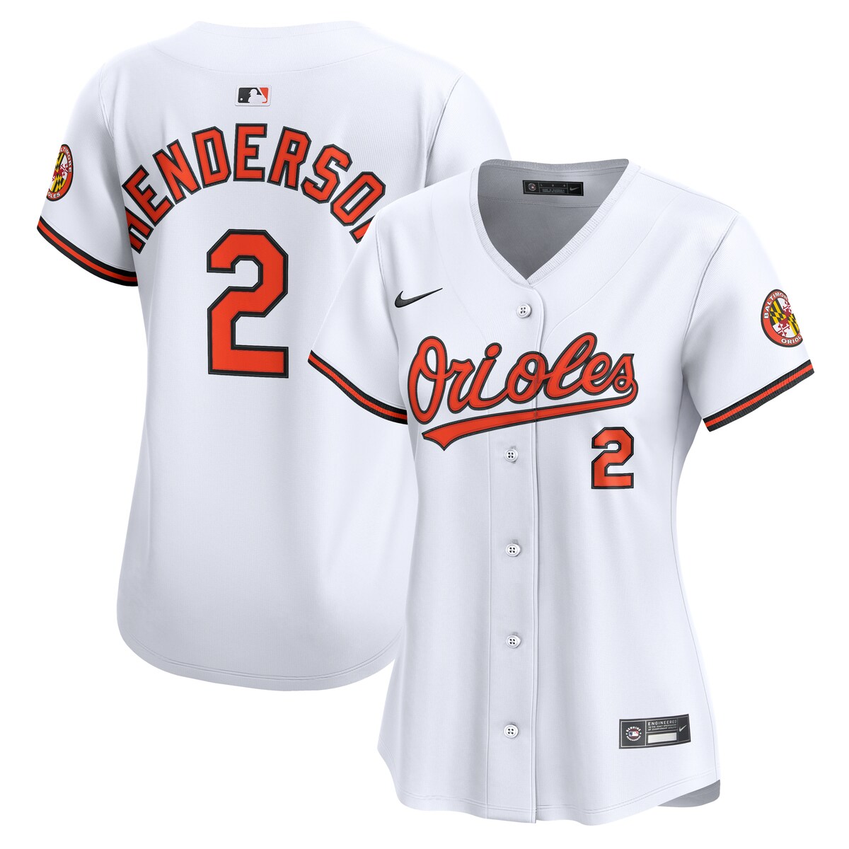 【公式グッズ】MLB オリオールズ グナー・ヘンダーソン ホーム リミテッド ユニフォーム Nike/ナイキ レディース ホワイト (2025 Nike Women's Ltd Players Jerseys - FTF NTP Master Style)｜Fanatics公式ストア 店