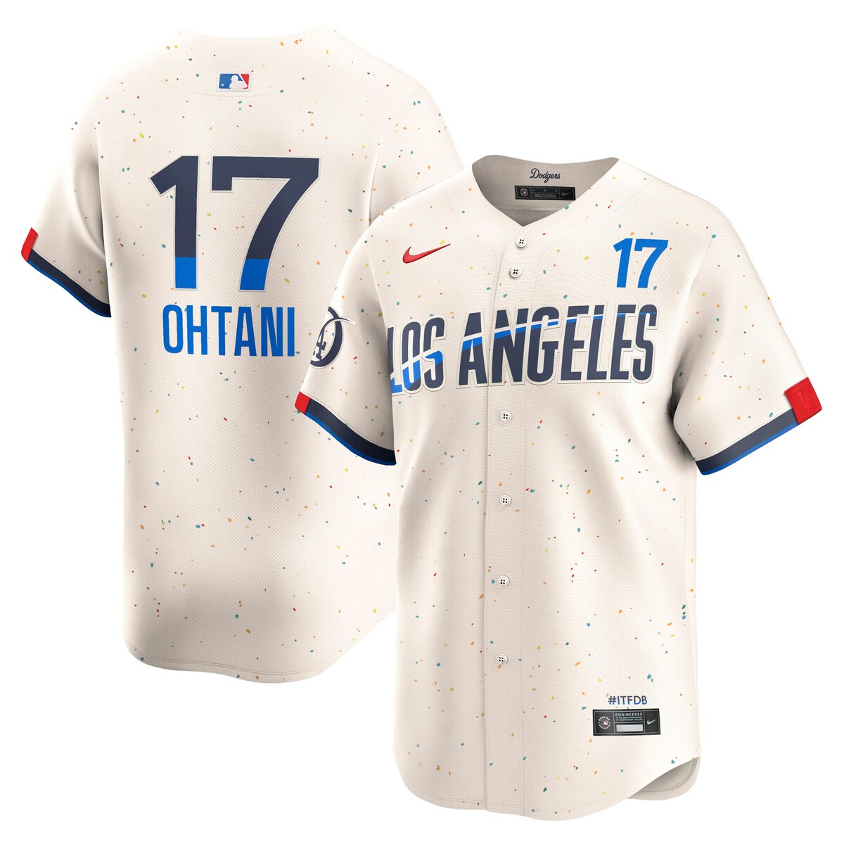 大谷翔平 ナイキドジャース オーセンティックユニフォーム　優勝バッチ付き　44 NIKE MLB 大谷翔平 ドジャース ユニフォーム 【海外版】ワールド