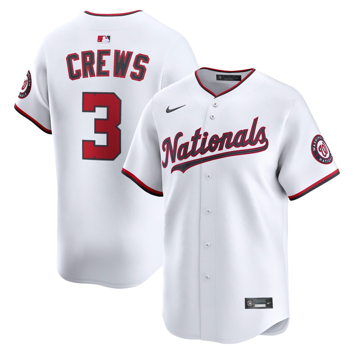【公式グッズ】MLB ナショナルズ ディラン・クルーズ オルタネイト リミテッド ユニフォーム Nike/ナイキ メンズ ホワイト (2025 Nike Men's Ltd Players Jerseys - FTF NTP Master Style)｜Fanatics公式ストア 店