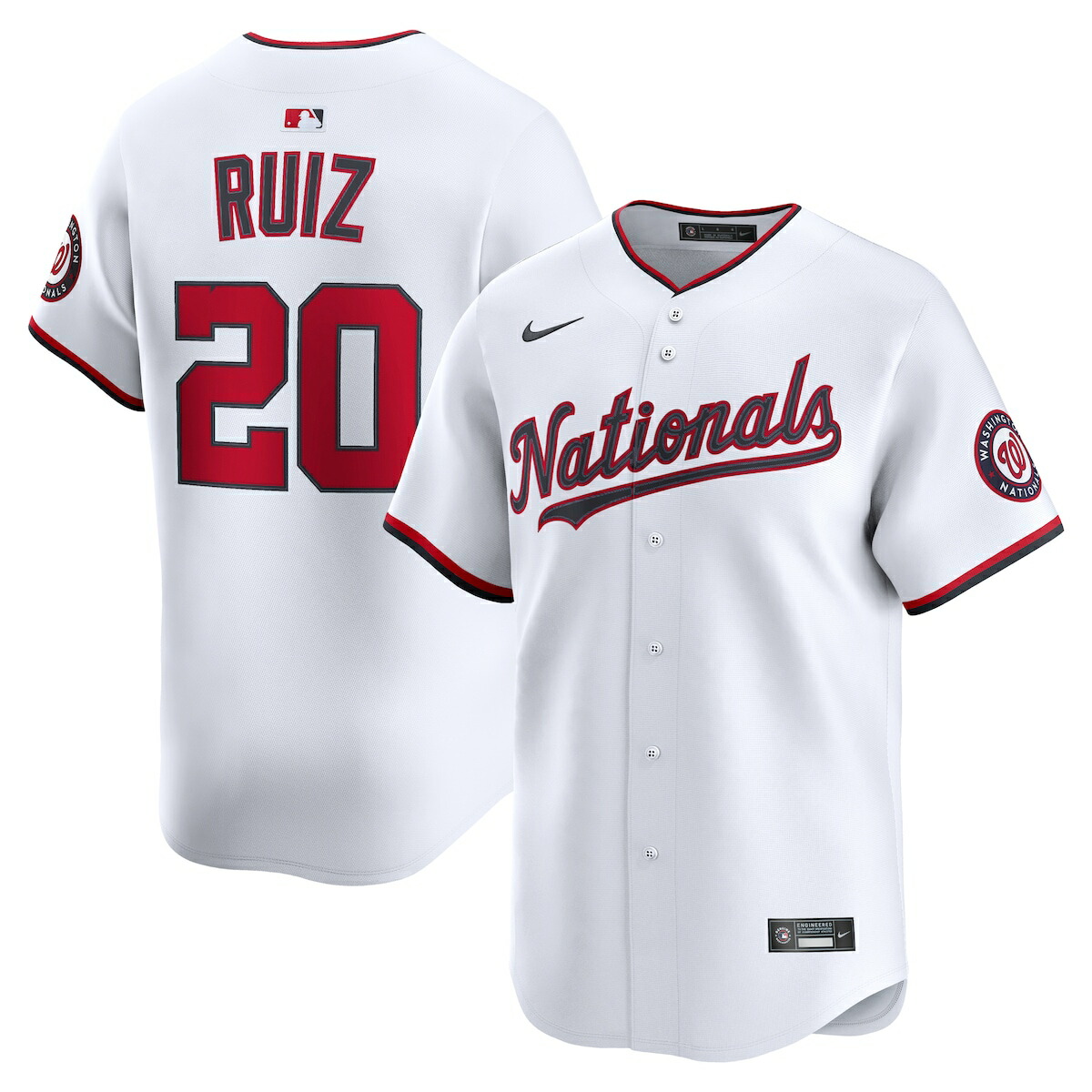 【公式グッズ】MLB ナショナルズ ケイバート・ルイス オルタネイト リミテッド ユニフォーム Nike/ナイキ メンズ ホワイト (2025 Nike Men's Ltd Players Jerseys - FTF NTP Master Style)