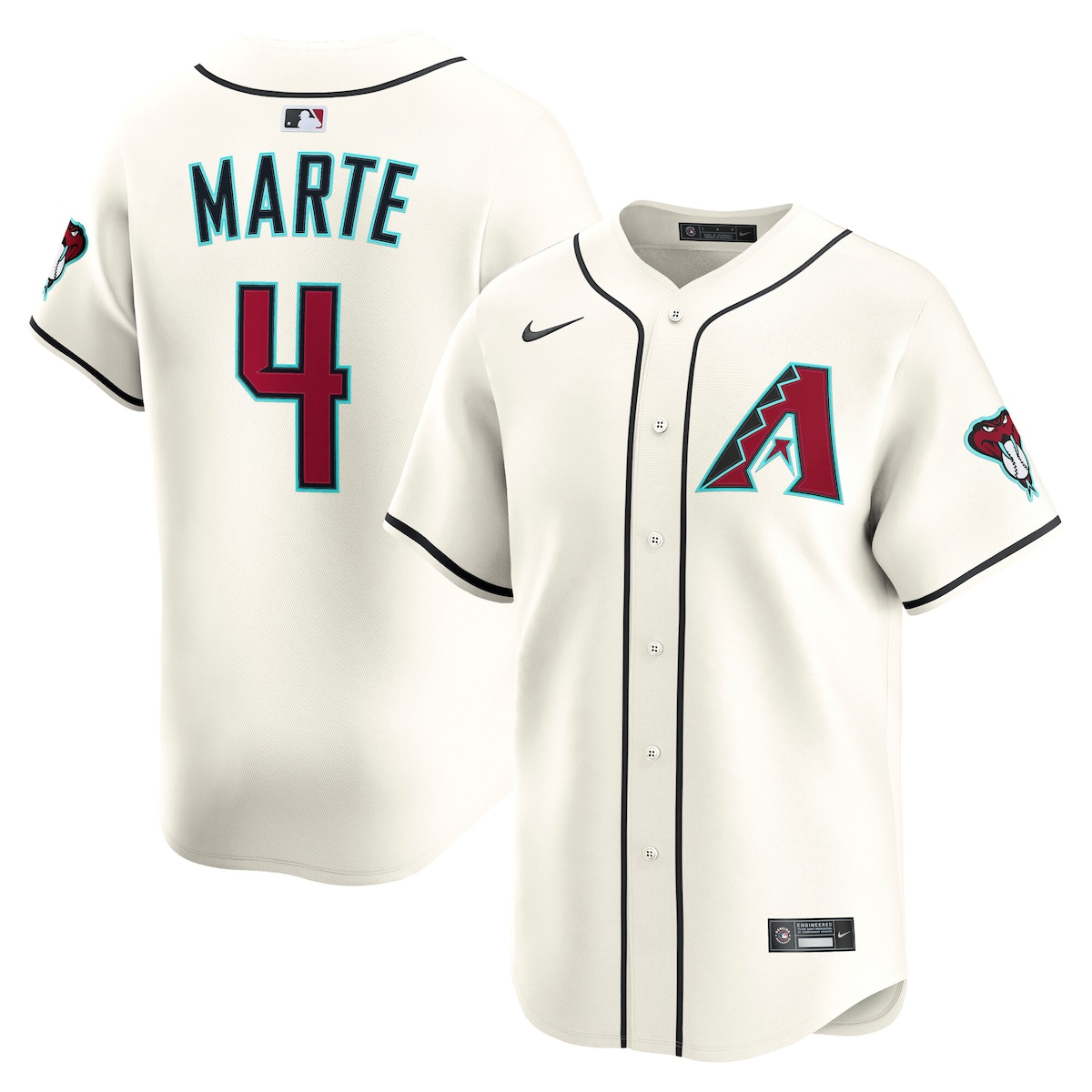 【公式グッズ】MLB ダイヤモンドバックス ケテル・マルテ オルタネイト リミテッド ユニフォーム Nike/ナイキ メンズ クリーム (2025 Nike Men's Ltd Players Jerseys - FTF NTP Master Style)|Fanatics公式ストア 店