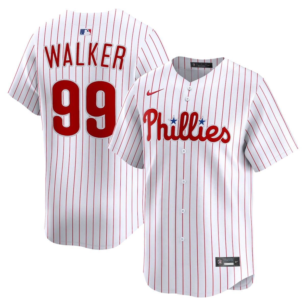 【公式グッズ】MLB フィリーズ タイファン・ウォーカー オルタネイト リミテッド ユニフォーム Nike/ナイキ メンズ ホワイト (2025 Nike Men's Ltd Players Jerseys - FTF NTP Master Style)