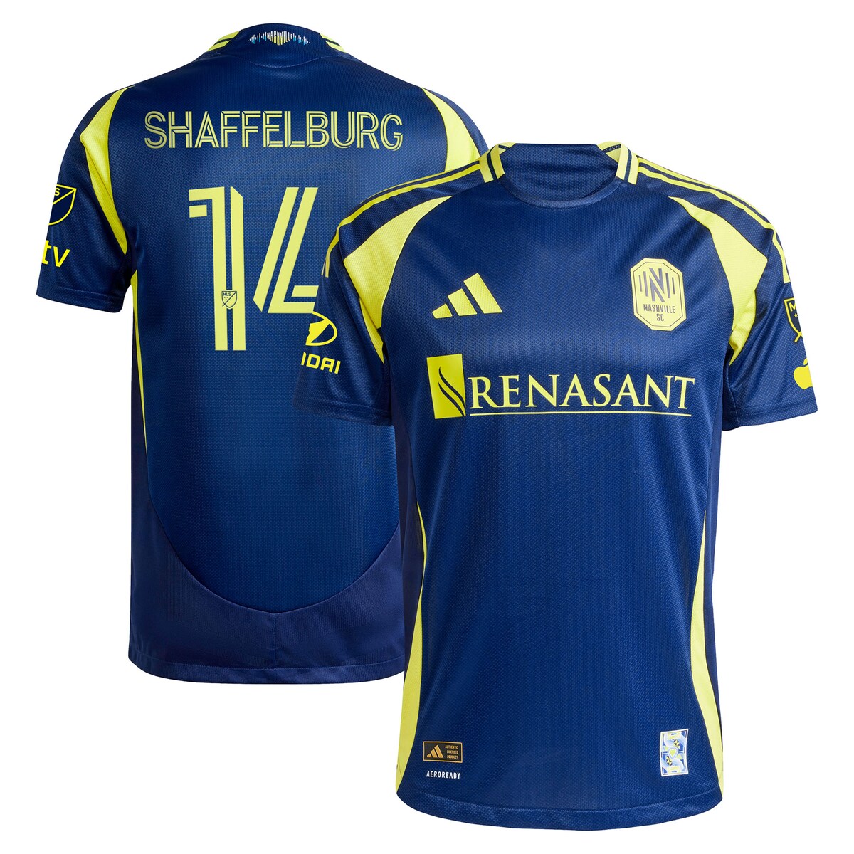 【公式グッズ】MLS ナッシュビル・SC ジェイコブ・シャッフェルブルグ オーセンティック ユニフォーム Adidas/アディダス メンズ ネイビー (2025 Men's MLS Authentic Player Jersey)