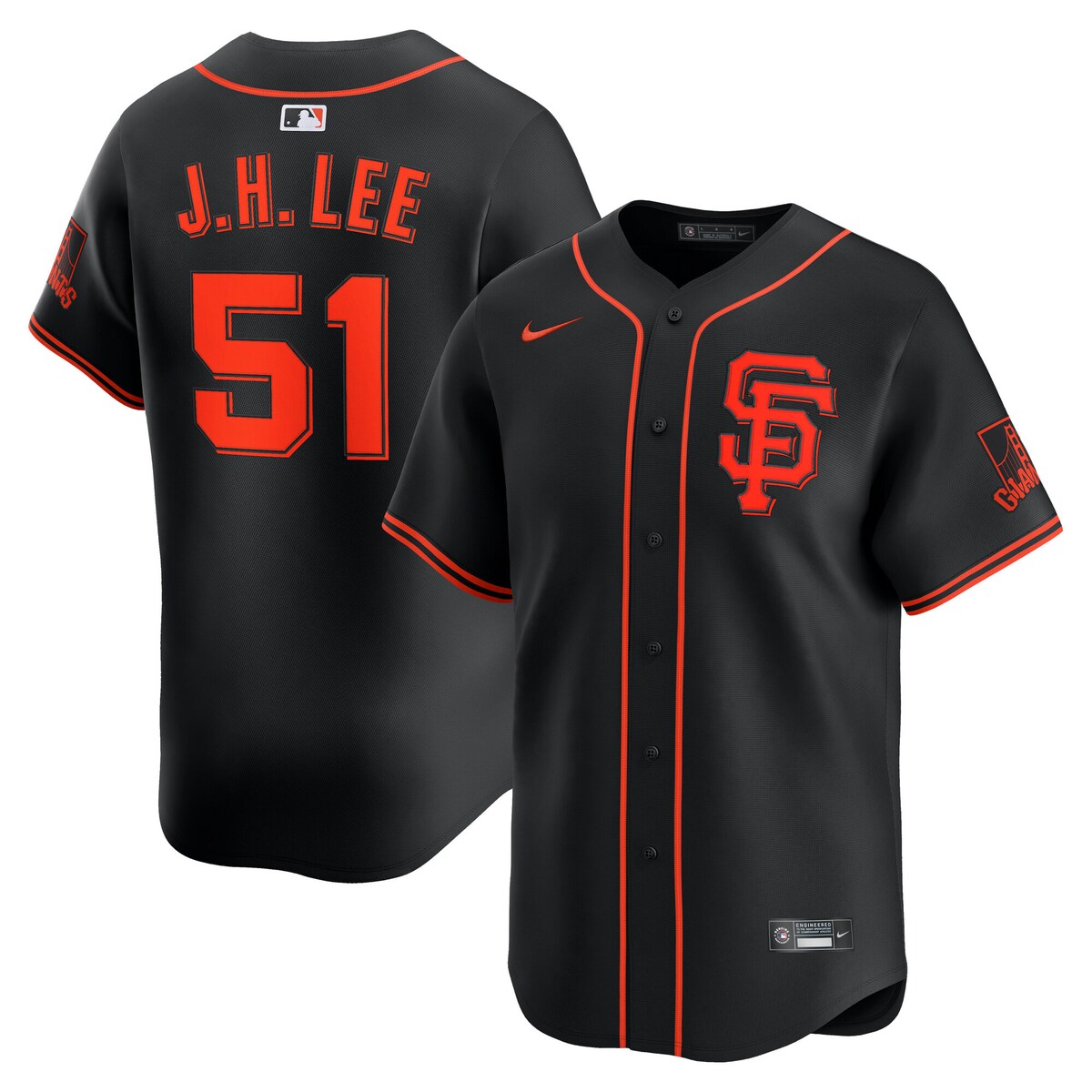 【公式グッズ】MLB ジャイアンツ チョン・フーリ オルタネイト リミテッド ユニフォーム Nike/ナイキ メンズ ブラック (2025 Nike Mens Limited Player Jersey)