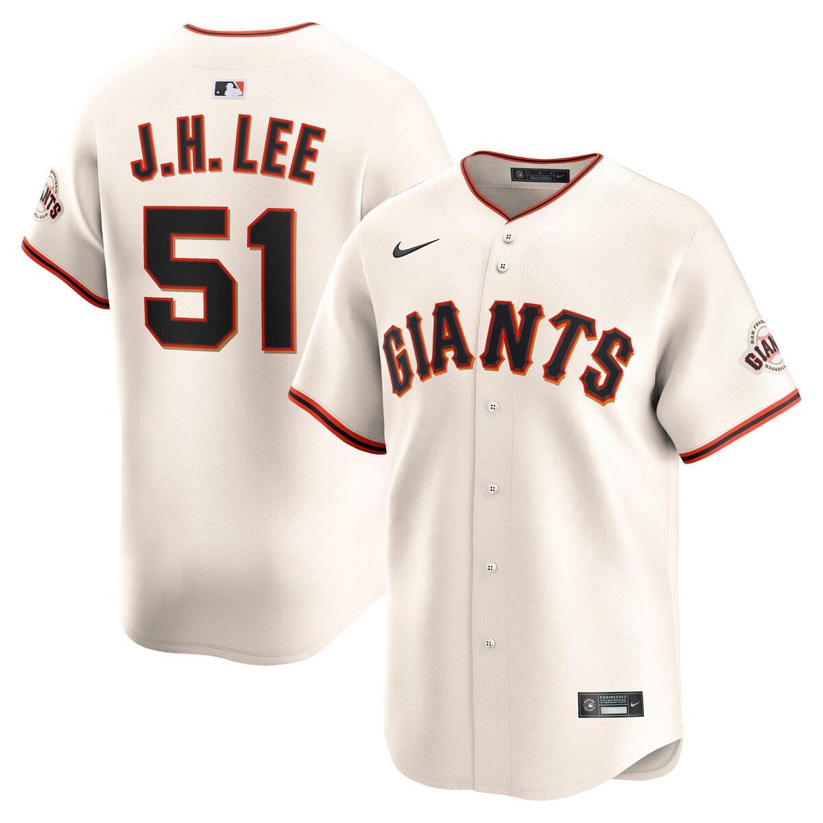 【公式グッズ】MLB ジャイアンツ チョン・フーリ ホーム リミテッド ユニフォーム Nike/ナイキ メンズ クリーム (2025 Nike Mens Limited Player Jersey)